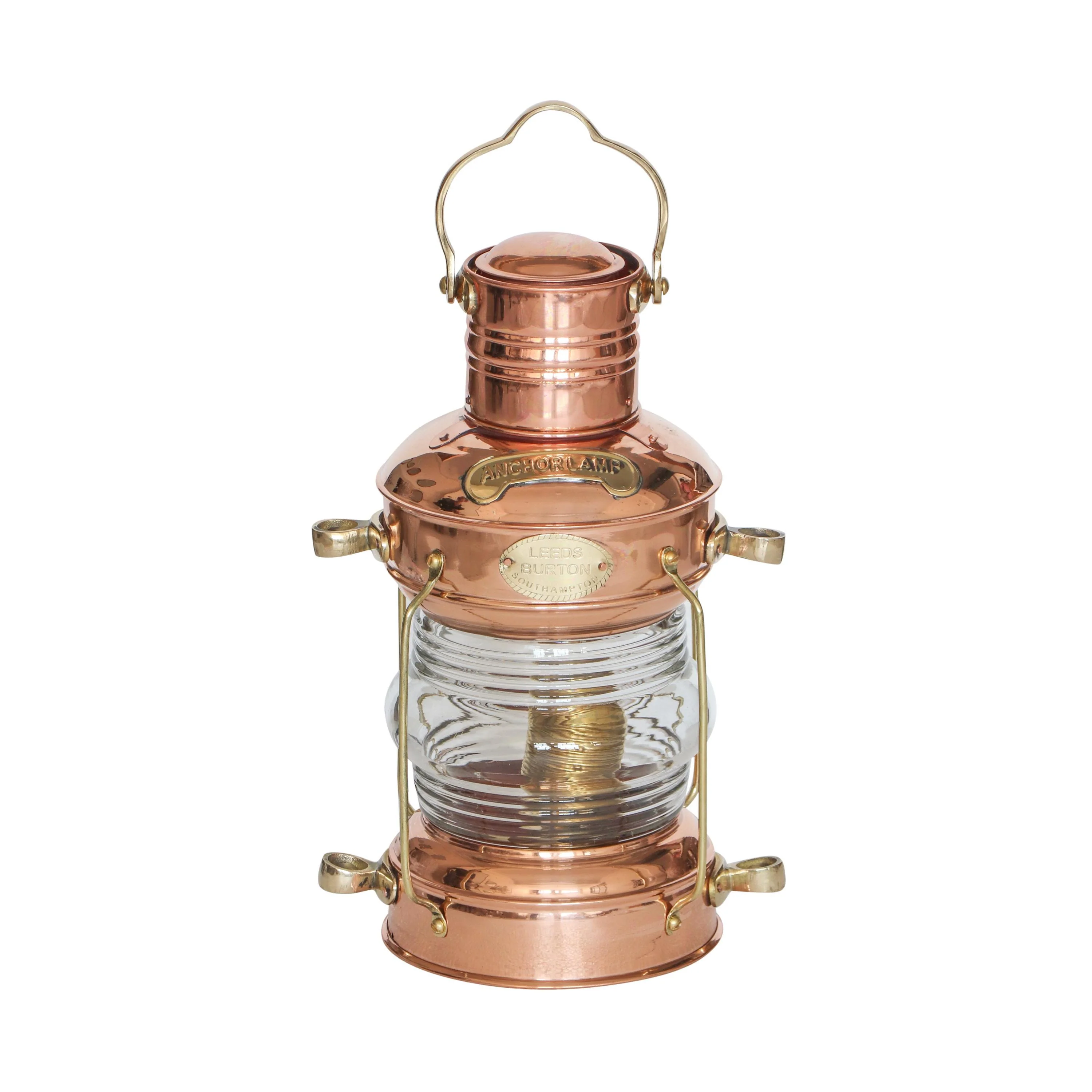 Solid Copper & Brass Anchor Table Lamp Maritime Ship Lantern Boat Light - Image 4