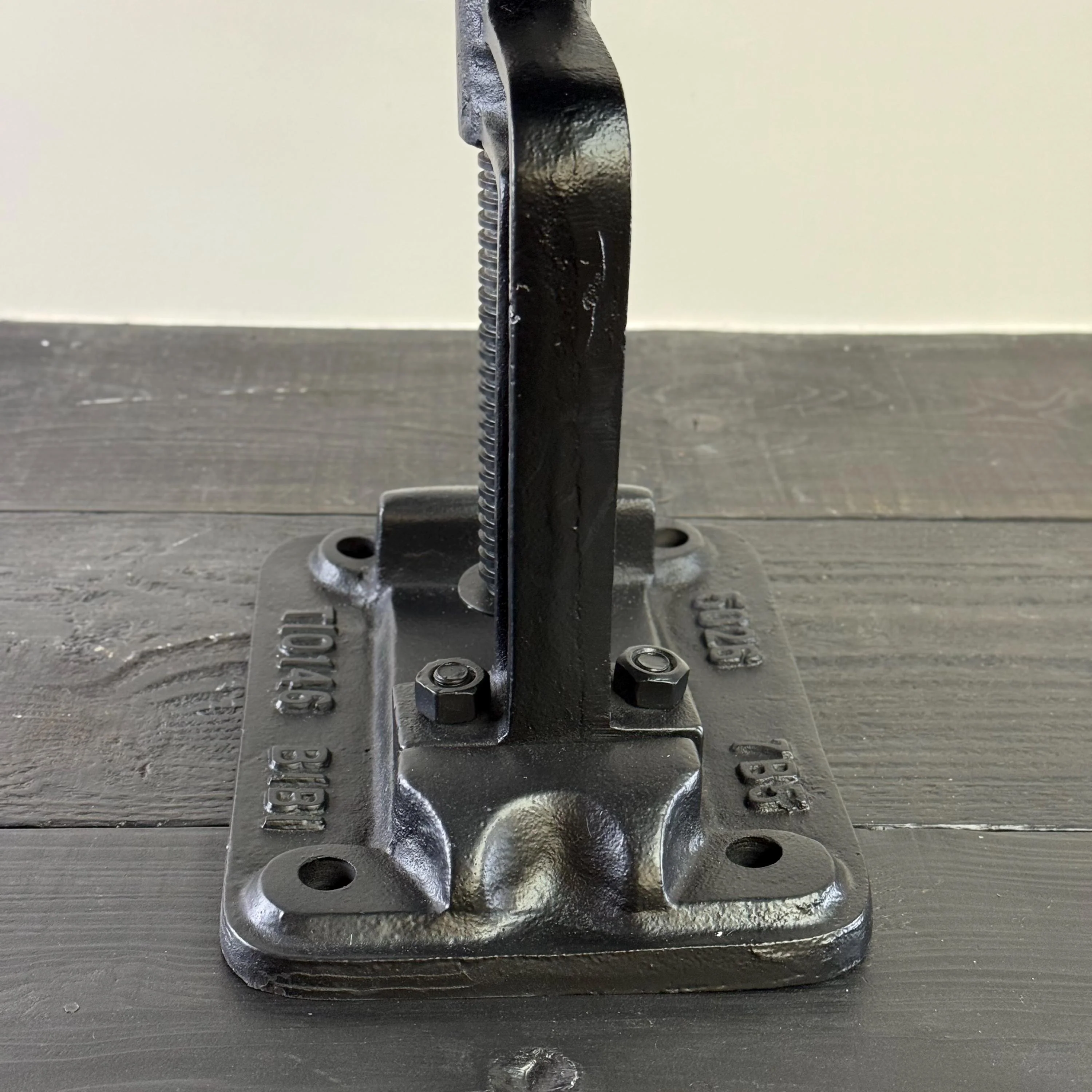 Vice Clamp Industrial Solid Bar Stool Wood or Leather Top - Image 9