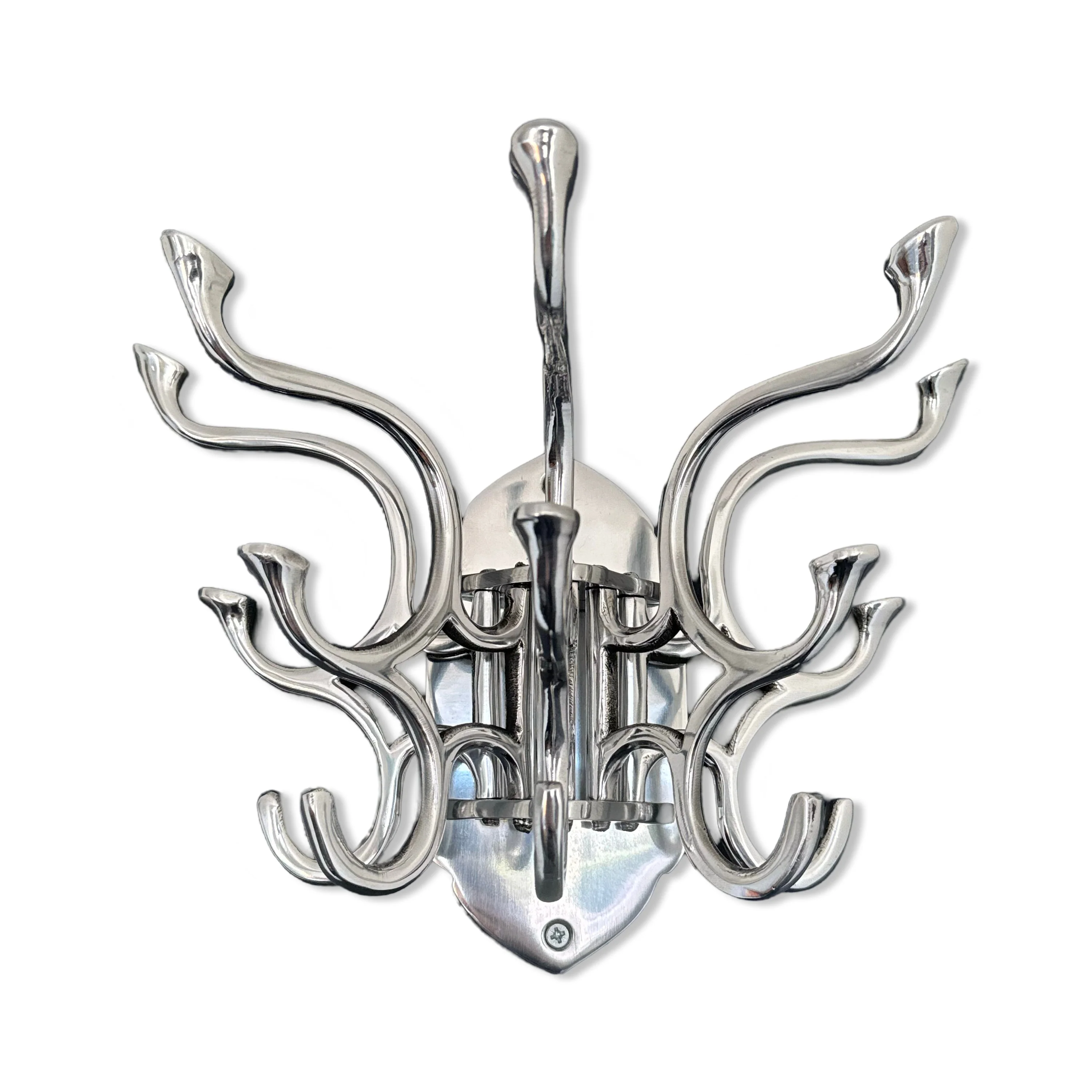 Metal Swivel Coat Rack - Polished Chrome Finish - Image 2