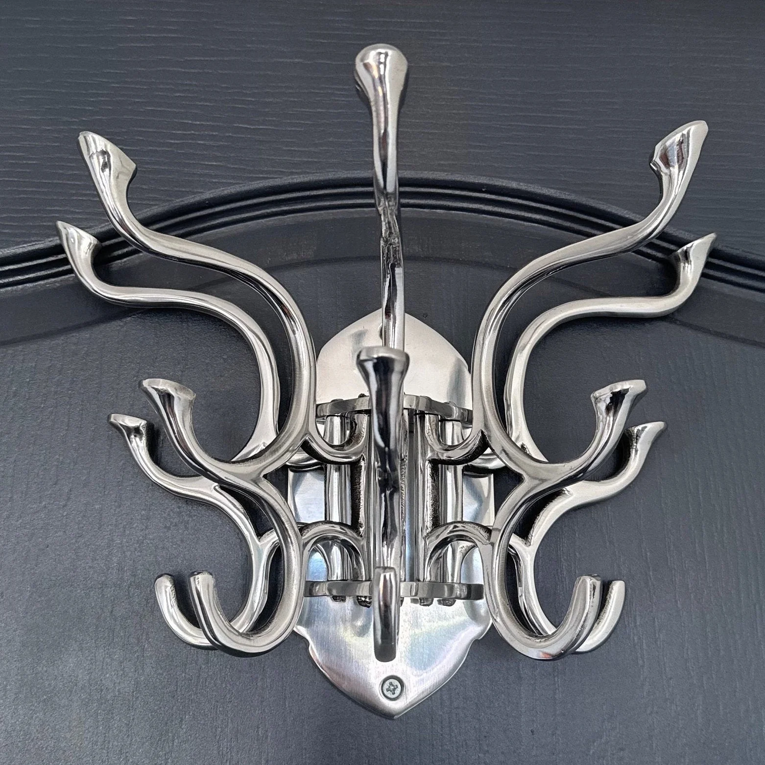 Metal Swivel Coat Rack - Polished Chrome Finish - Image 3