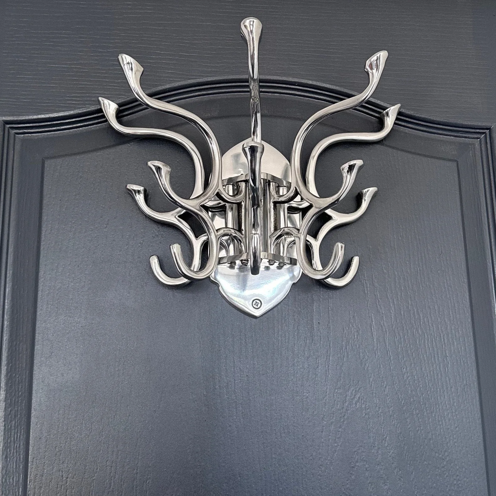 Metal Swivel Coat Rack - Polished Chrome Finish - Image 4