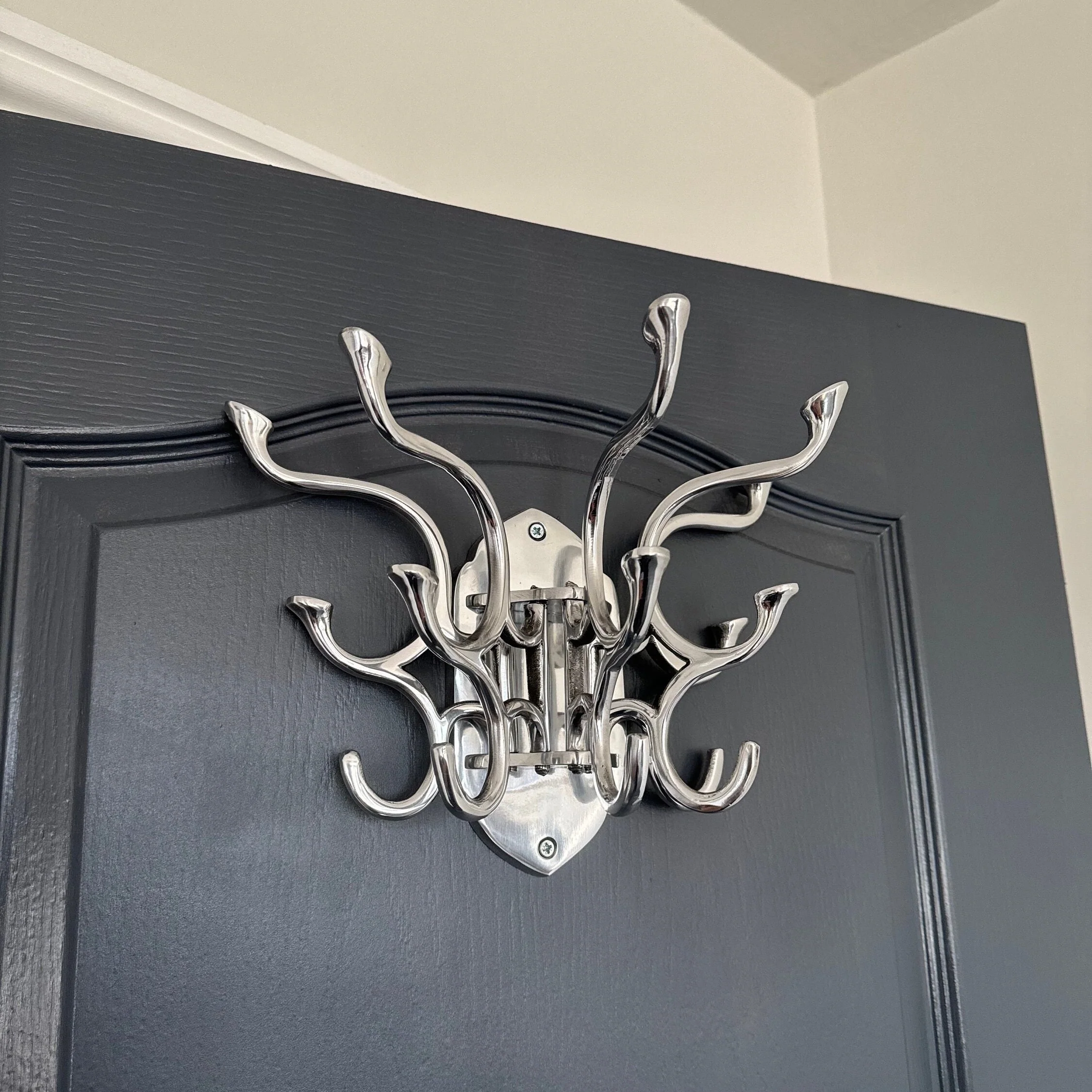 Metal Swivel Coat Rack - Polished Chrome Finish - Image 5