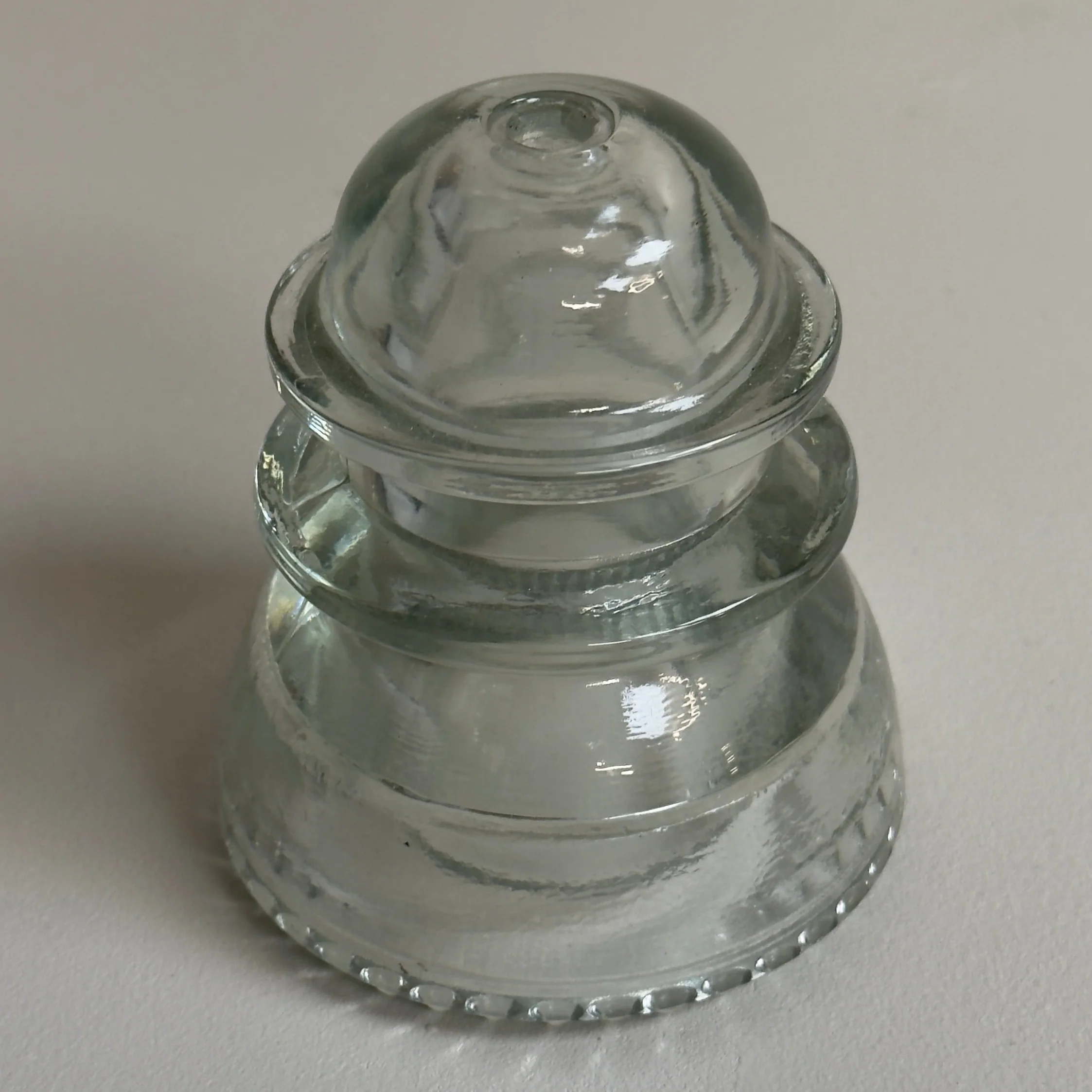 No 42 Hemingray Clear Glass Insulator Light Fitting - Ornament Industrial Decor Display - Image 4
