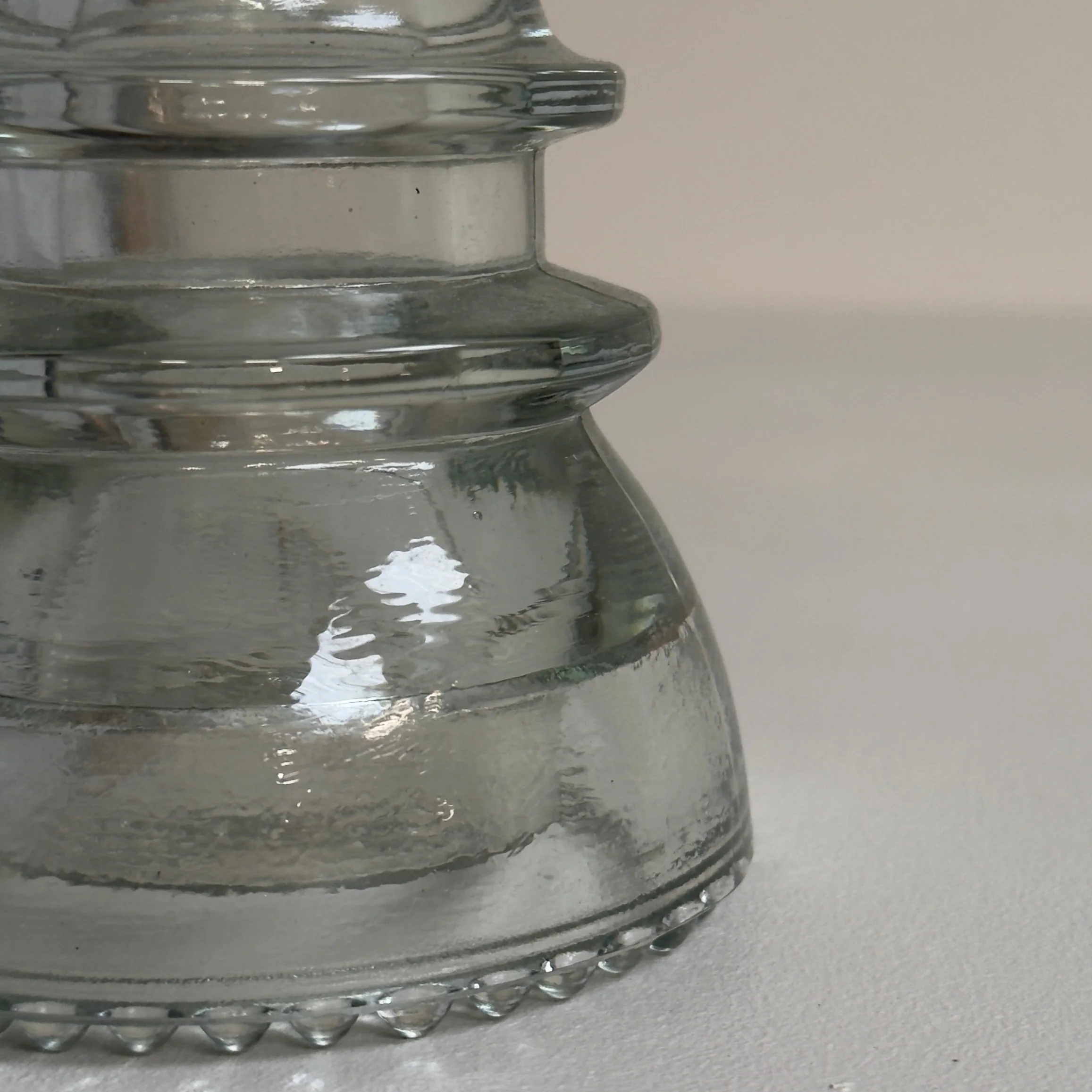 No 42 Hemingray Clear Glass Insulator Light Fitting - Ornament Industrial Decor Display - Image 5