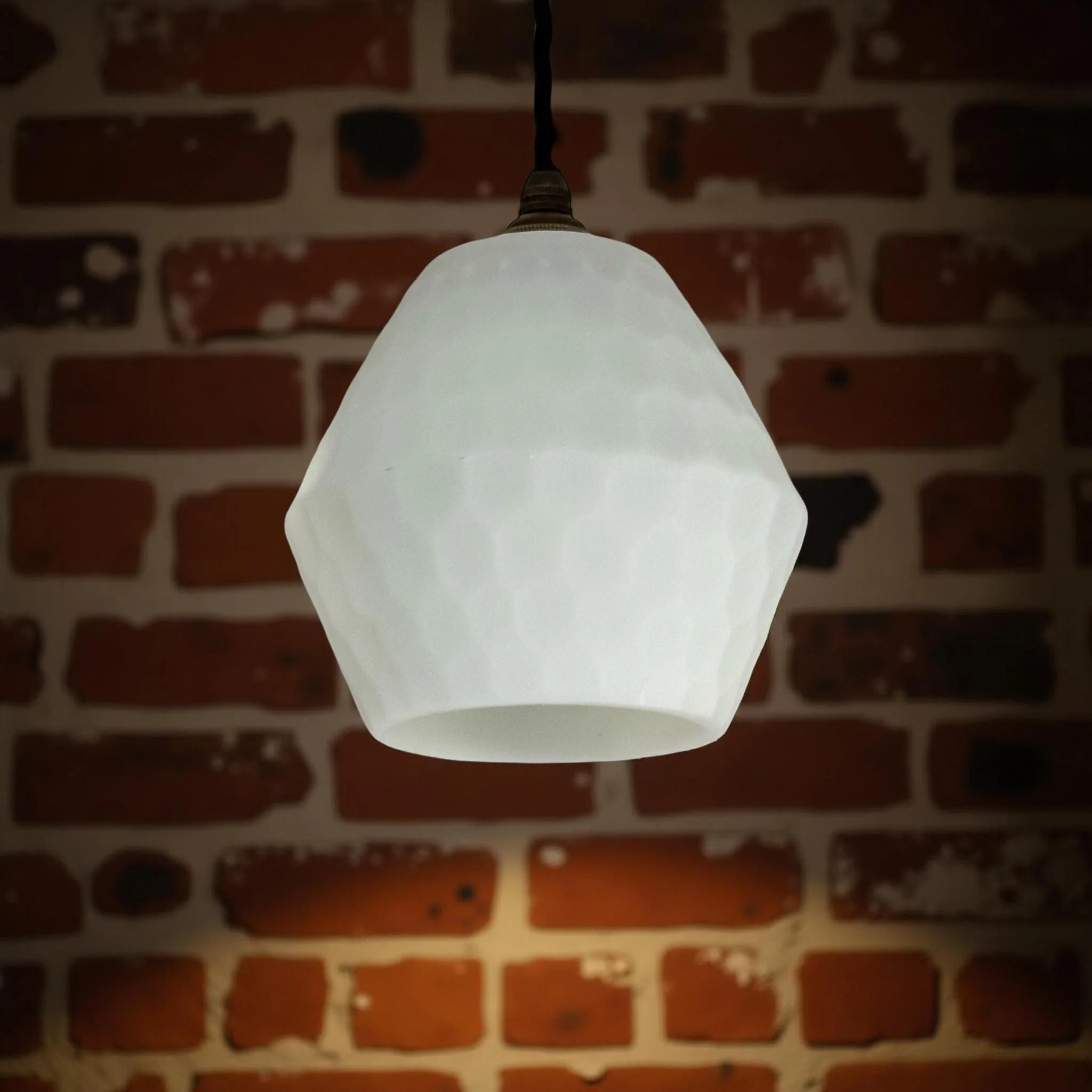 Opal Prismatic Glass - Inch Shade Pendant Light | Kitchen Table | Vintage Bar - Image 8