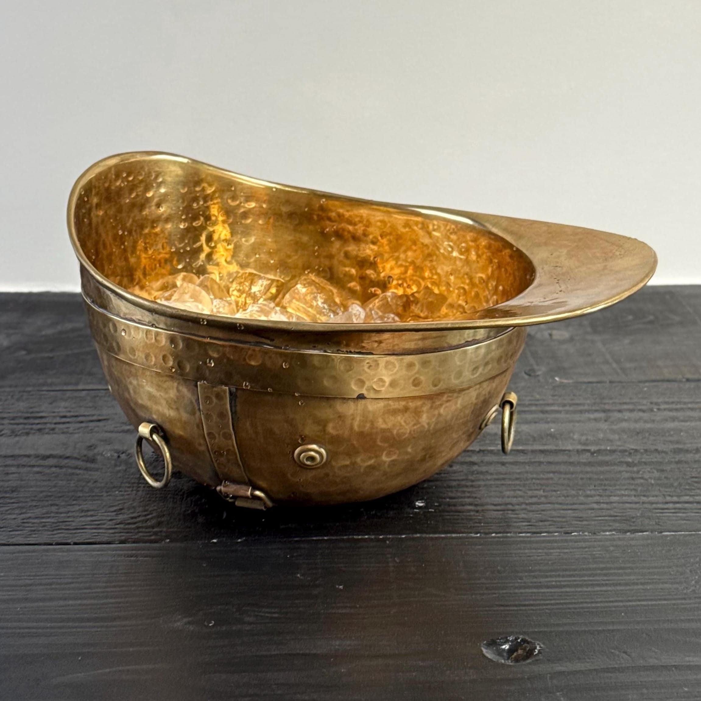 Polo Helmet Solid Antique Brass Champagne Ice Bucket | Wine Cooler - Image 4