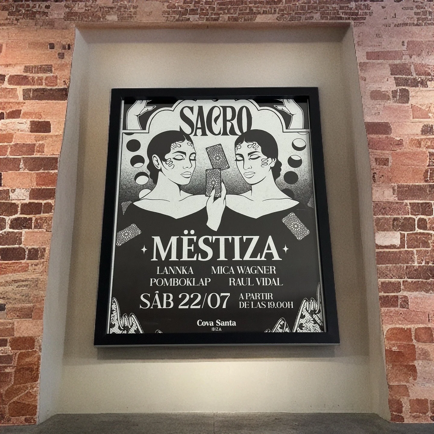 Sacro by Mëstiza ~ Cova Santa Framed Dj Artwork | Luxury Black Frame - Image 2