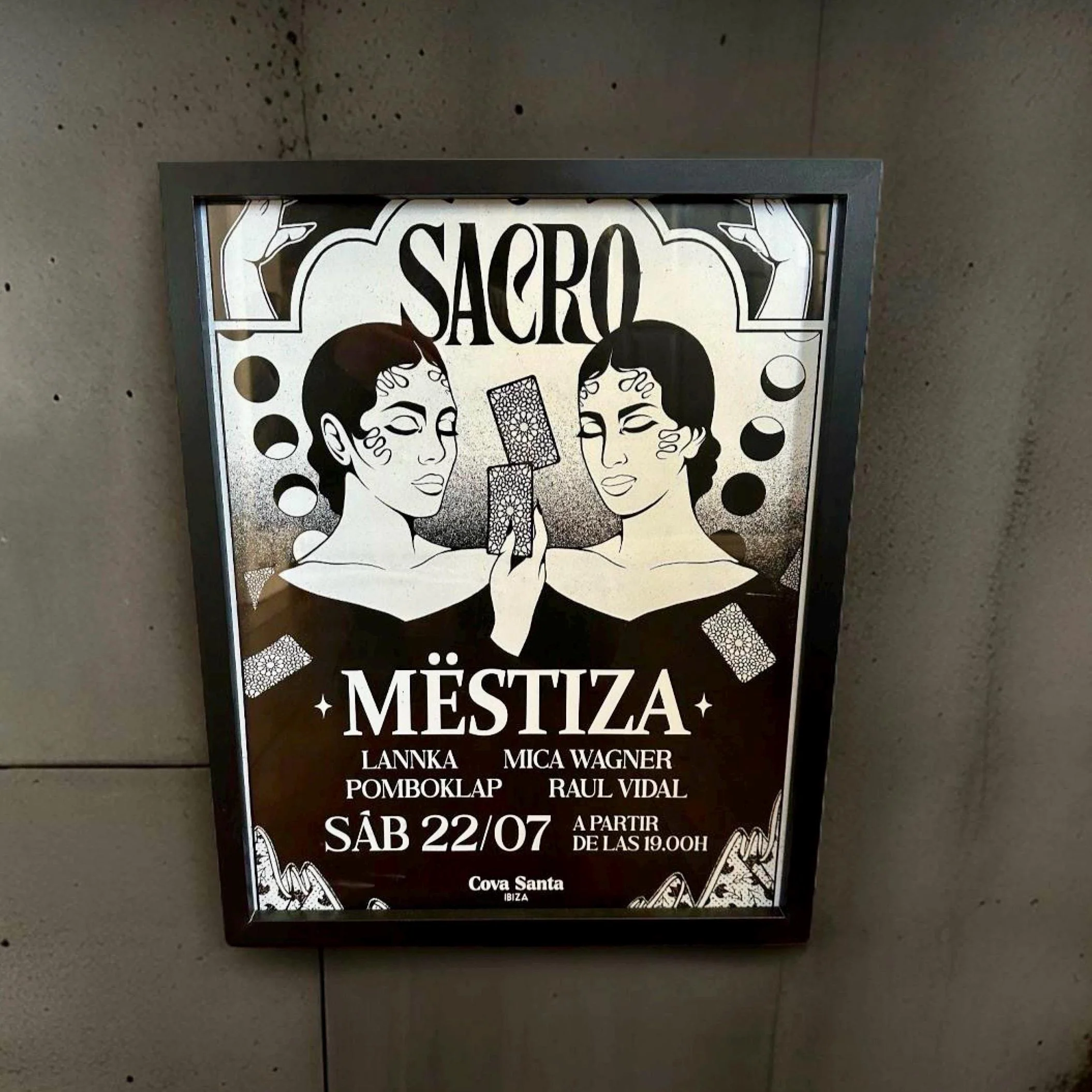 Sacro by Mëstiza ~ Cova Santa Framed Dj Artwork | Luxury Black Frame - Image 5