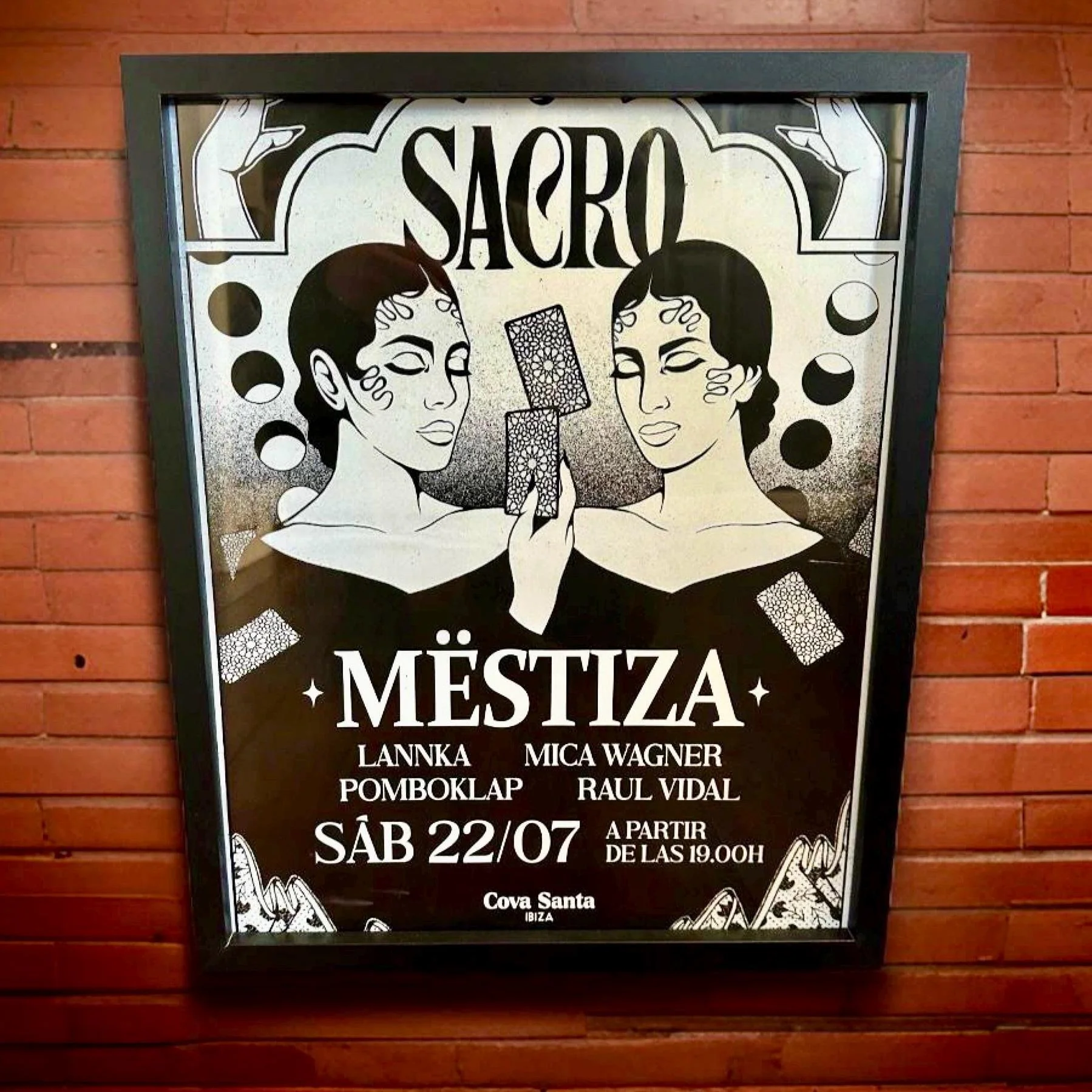 Sacro by Mëstiza ~ Cova Santa Framed Dj Artwork | Luxury Black Frame - Image 6
