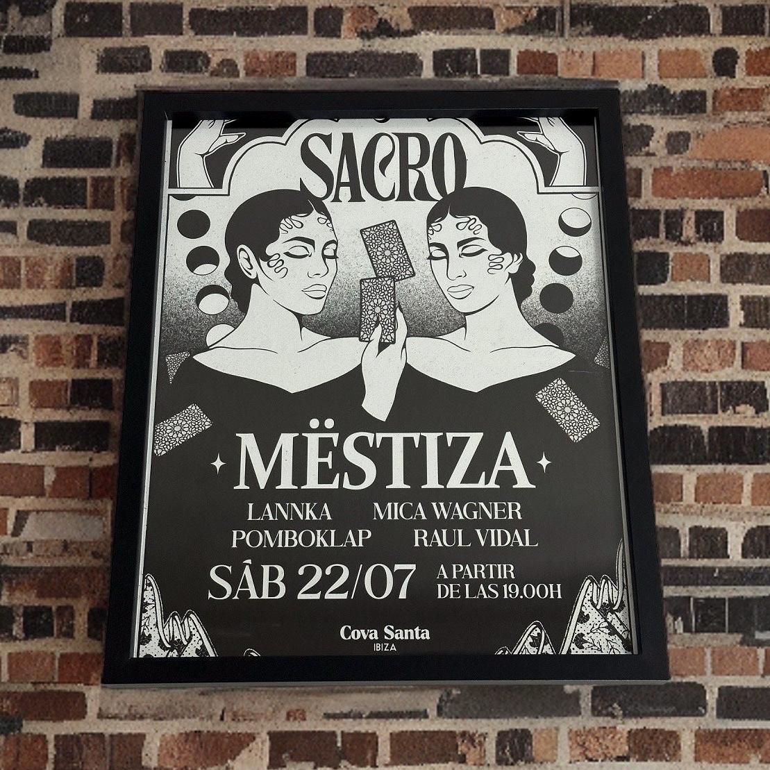 Sacro by Mëstiza ~ Cova Santa Framed Dj Artwork | Luxury Black Frame - Image 8