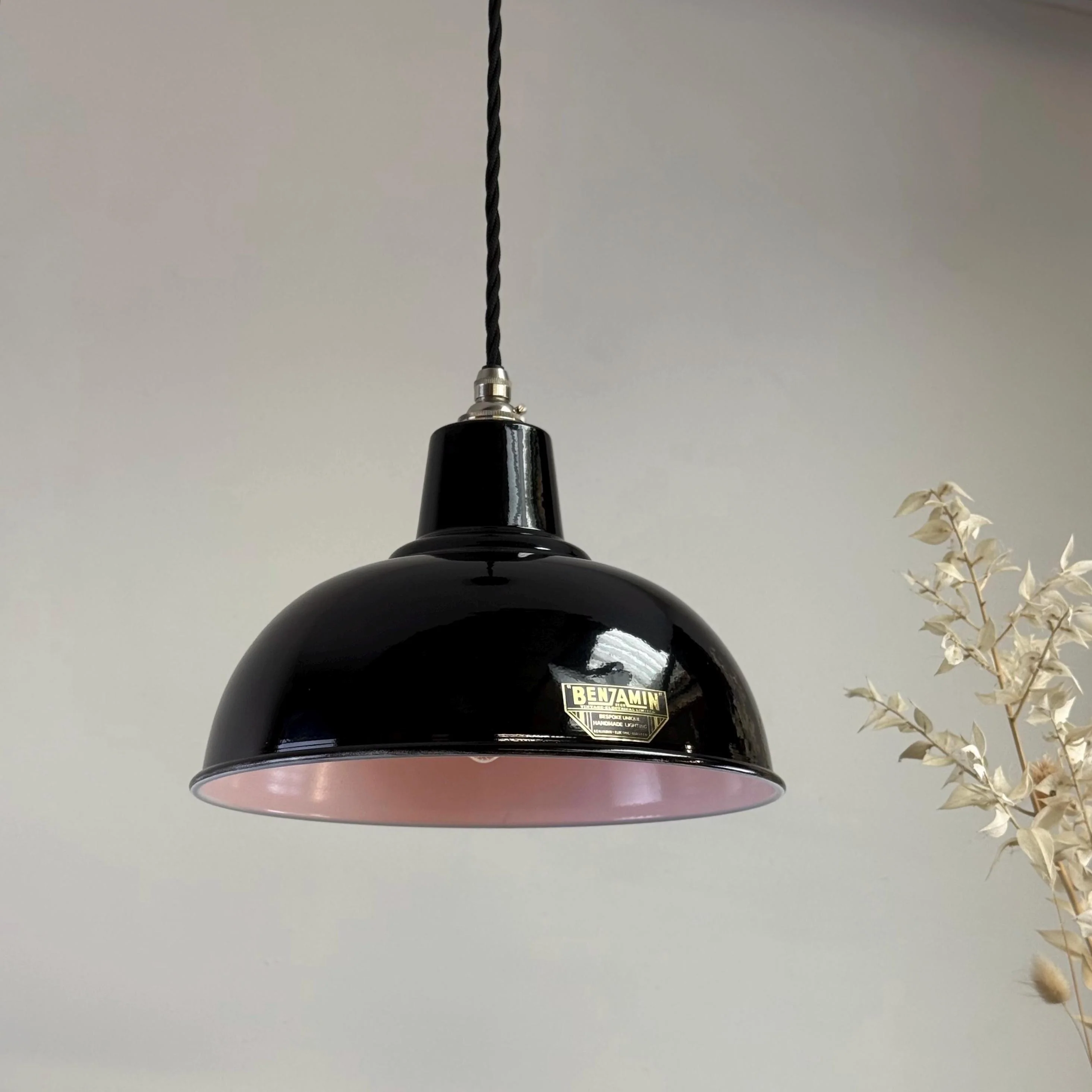 Salthouse ~ Midnight Black Dome Lampshade Pendant Set Light *Factory Second* ~ 10 Inch - Image 4
