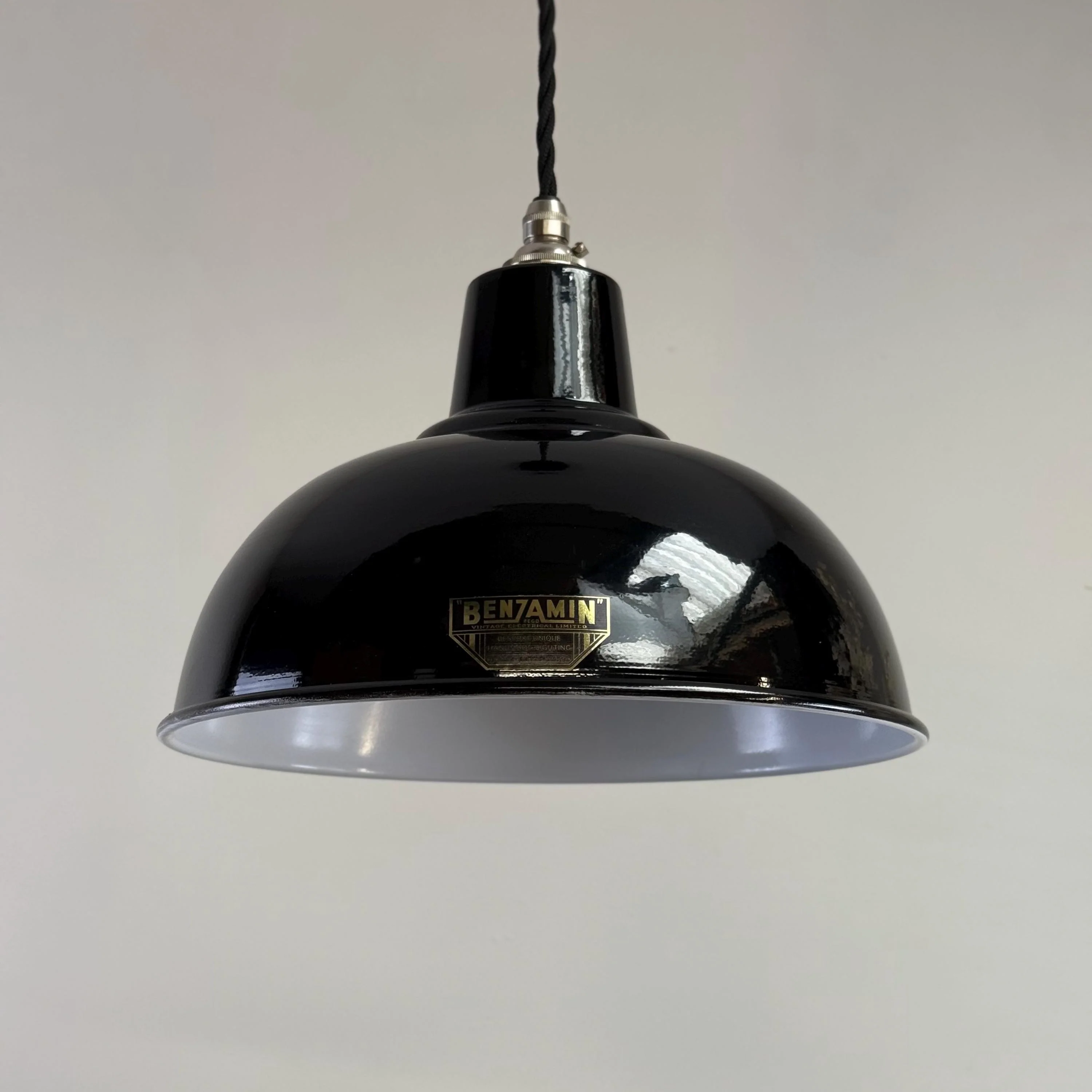 Salthouse ~ Midnight Black Dome Lampshade Pendant Set Light *Factory Second* ~ 10 Inch - Image 5