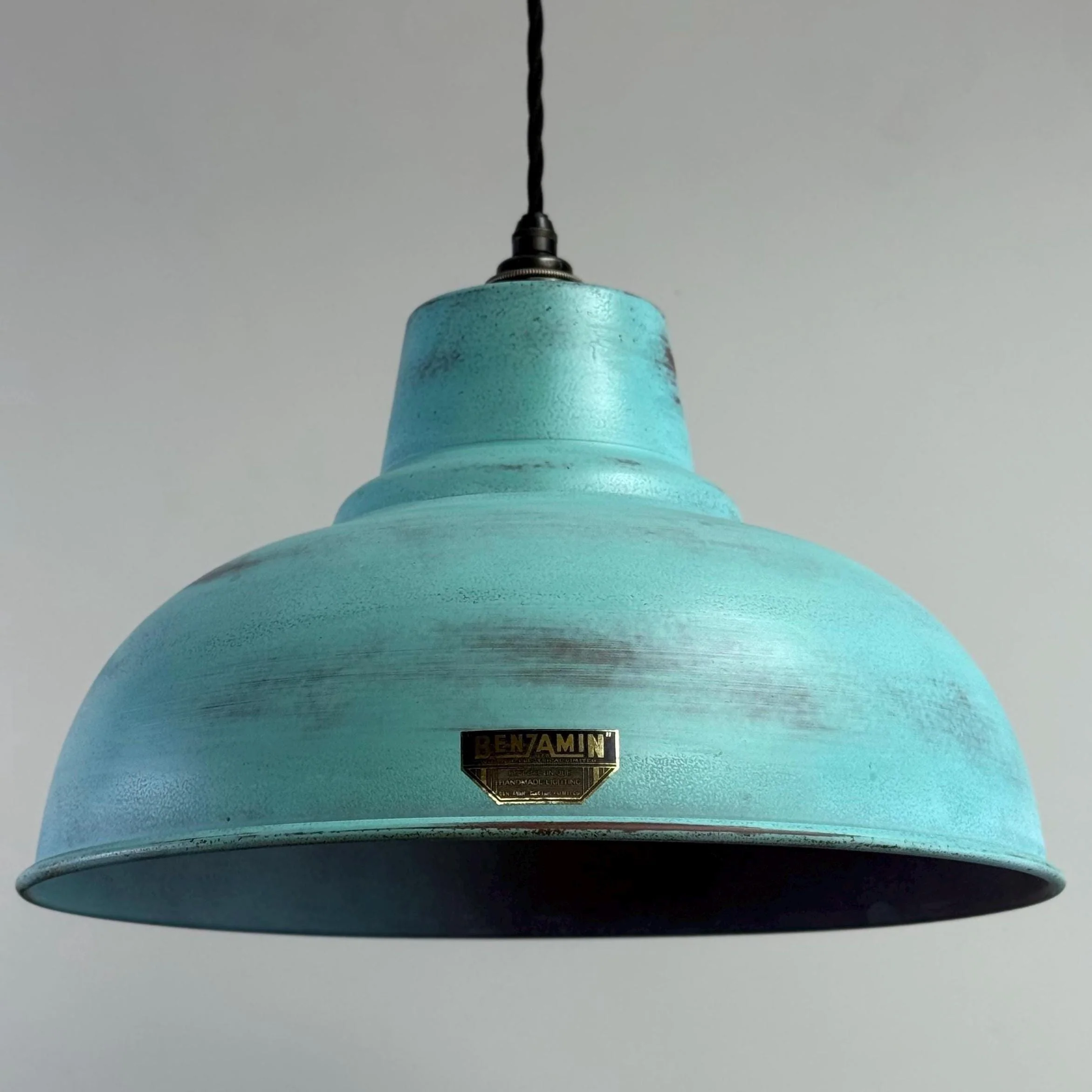 Salthouse XL - Copper Verdigris Patina Industrial Lampshade Pendant Light - 14.5 Inch - Image 10