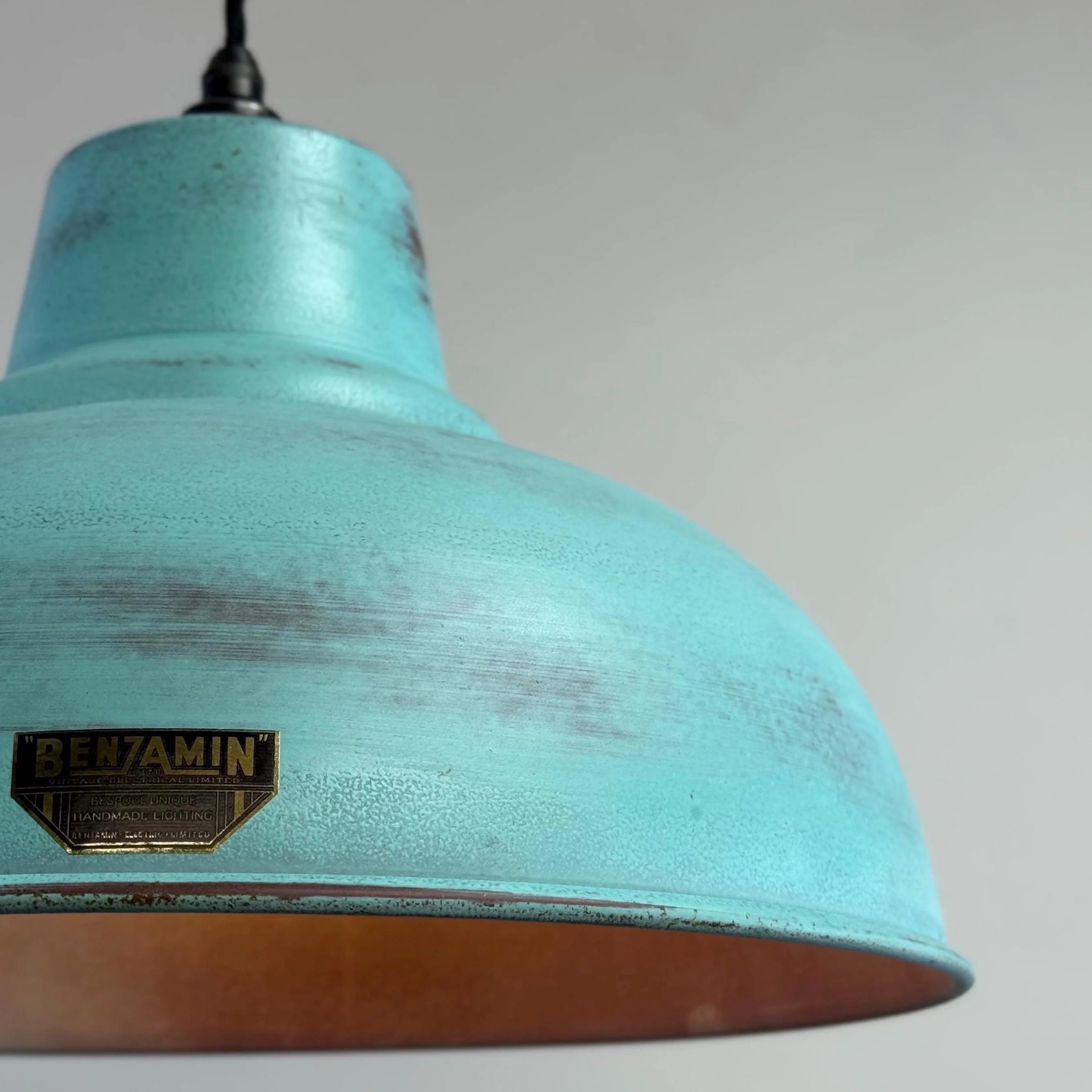 Salthouse XL - Copper Verdigris Patina Industrial Lampshade Pendant Light - 14.5 Inch - Image 8