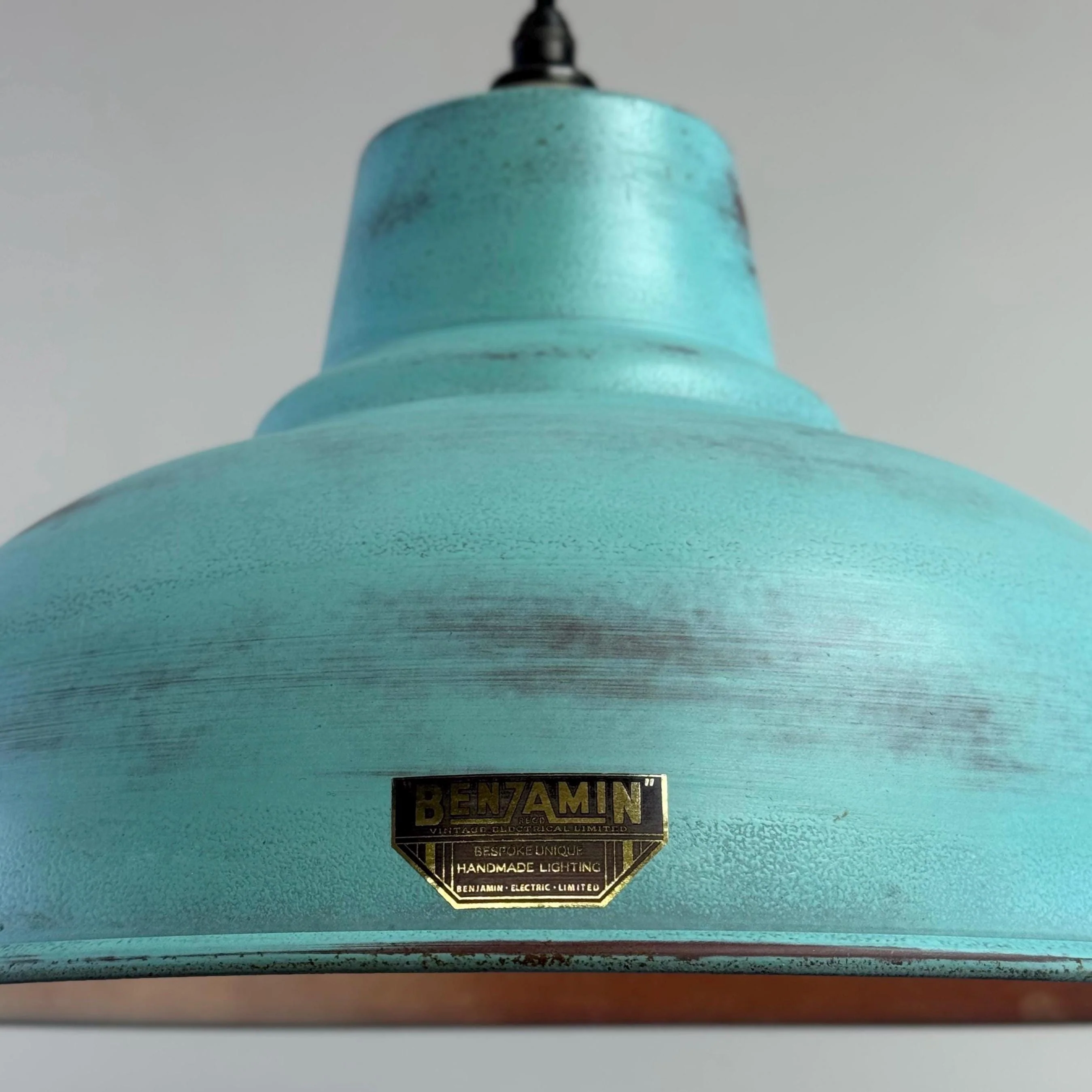 Salthouse XL - Copper Verdigris Patina Industrial Lampshade Pendant Light - 14.5 Inch - Image 9
