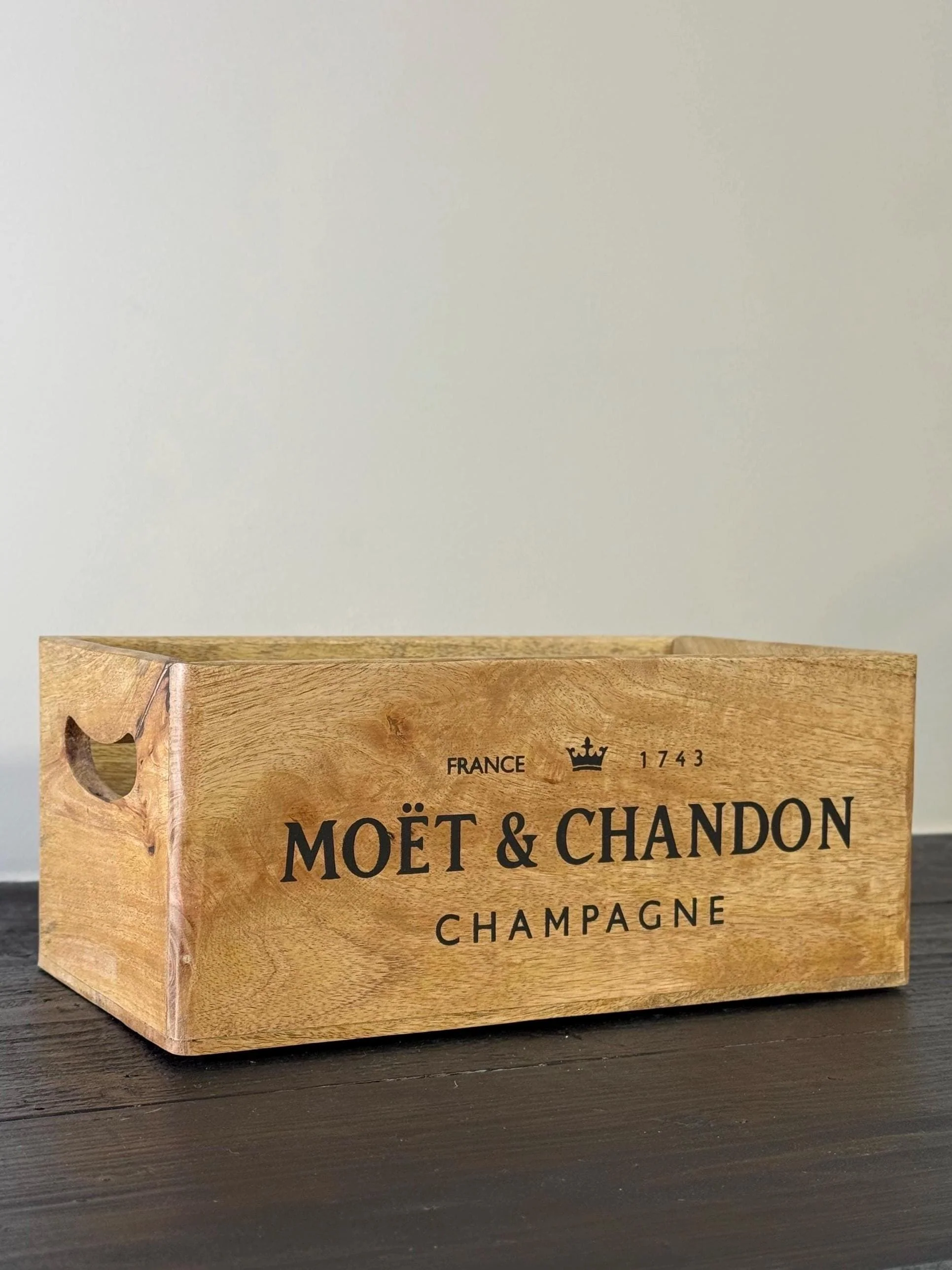 Storage Wooden Boxes Moët & Chandon Champagne Crates Natural Finish - Image 6