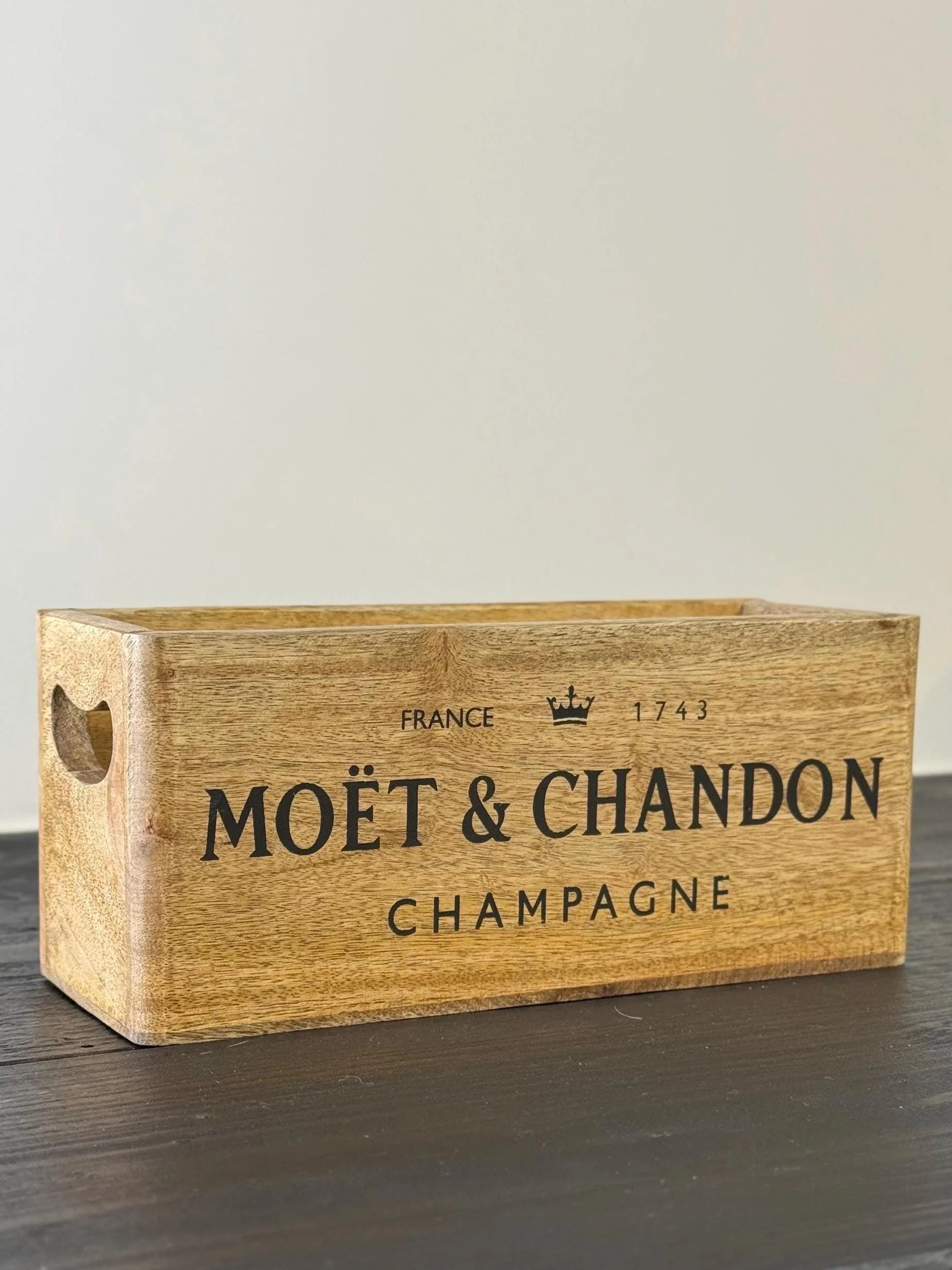 Storage Wooden Boxes Moët & Chandon Champagne Crates Natural Finish - Image 7