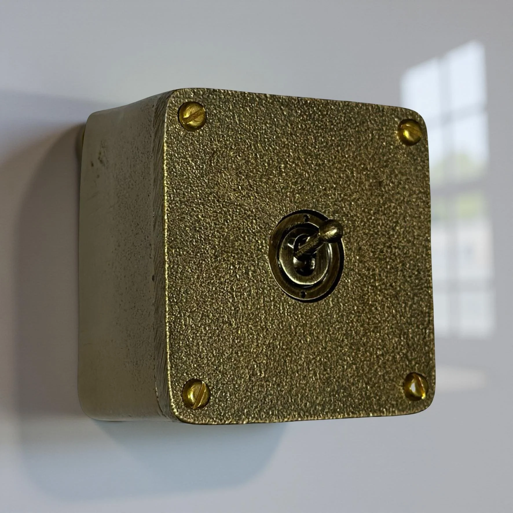 Single Gang Bronze Solid Cast Metal Conduit Light Switch Industrial 2 Way - BS EN Approved Vintage Crabtree 1950’s Style - Image 3