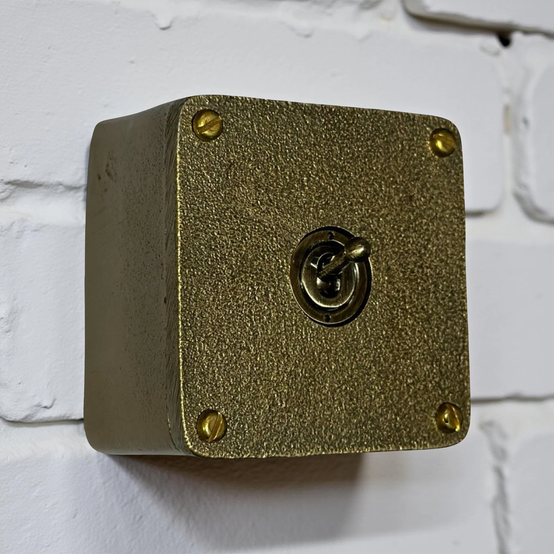 Single Gang Bronze Solid Cast Metal Conduit Light Switch Industrial 2 Way - BS EN Approved Vintage Crabtree 1950’s Style - Image 5