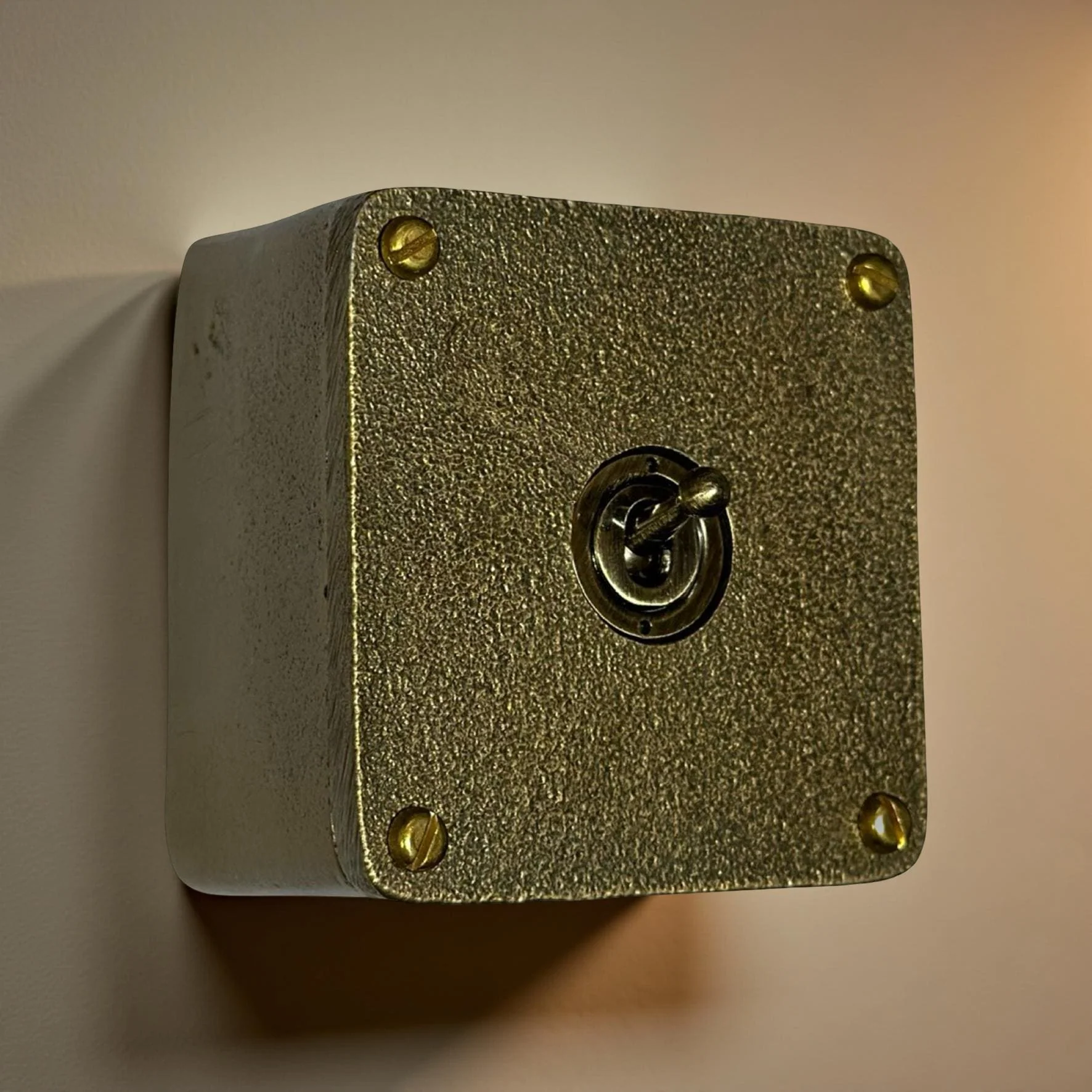 Single Gang Bronze Solid Cast Metal Conduit Light Switch Industrial 2 Way - BS EN Approved Vintage Crabtree 1950’s Style - Image 6