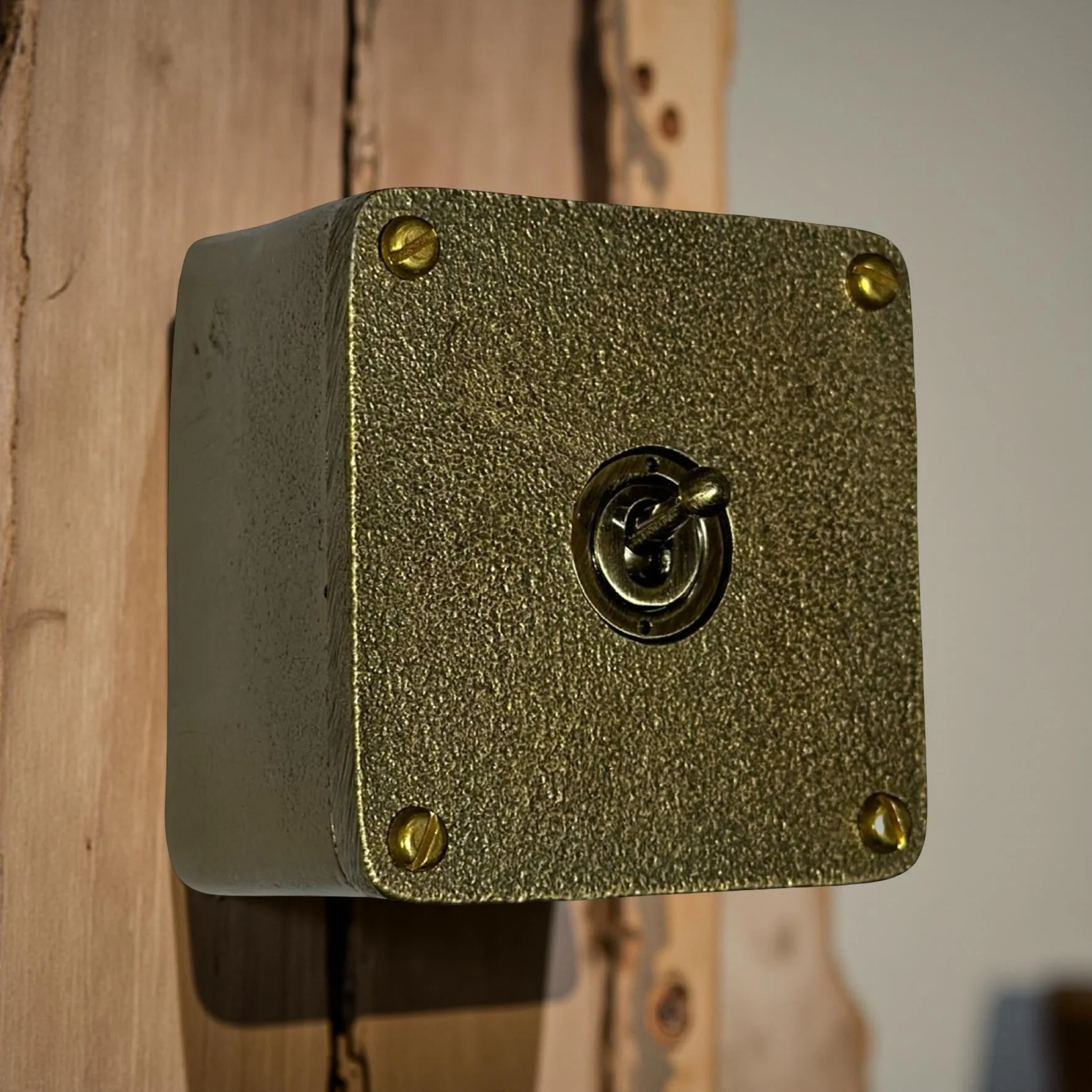Single Gang Bronze Solid Cast Metal Conduit Light Switch Industrial 2 Way - BS EN Approved Vintage Crabtree 1950’s Style - Image 8