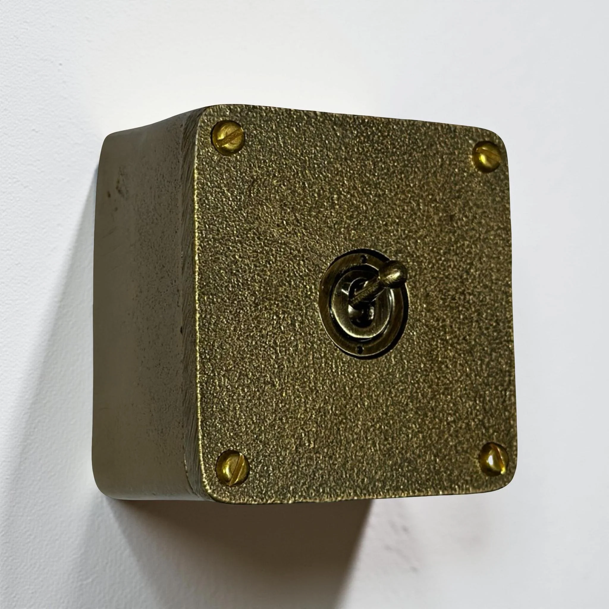 Single Gang Bronze Solid Cast Metal Conduit Light Switch Industrial 2 Way - BS EN Approved Vintage Crabtree 1950’s Style - Image 9