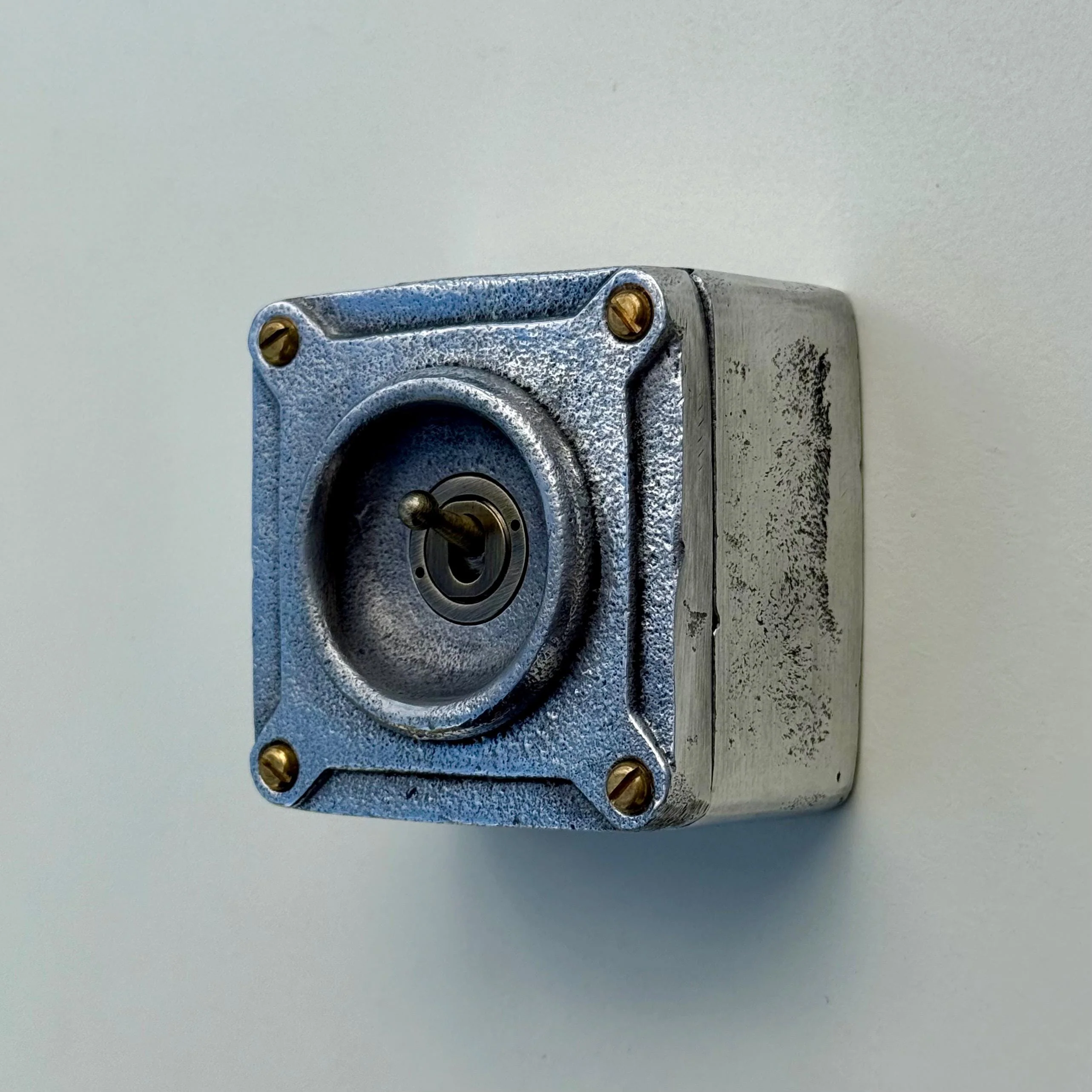 Single Gang Solid Metal Conduit Toggle Light Switch - Industrial Vintage Crabtree - Image 3