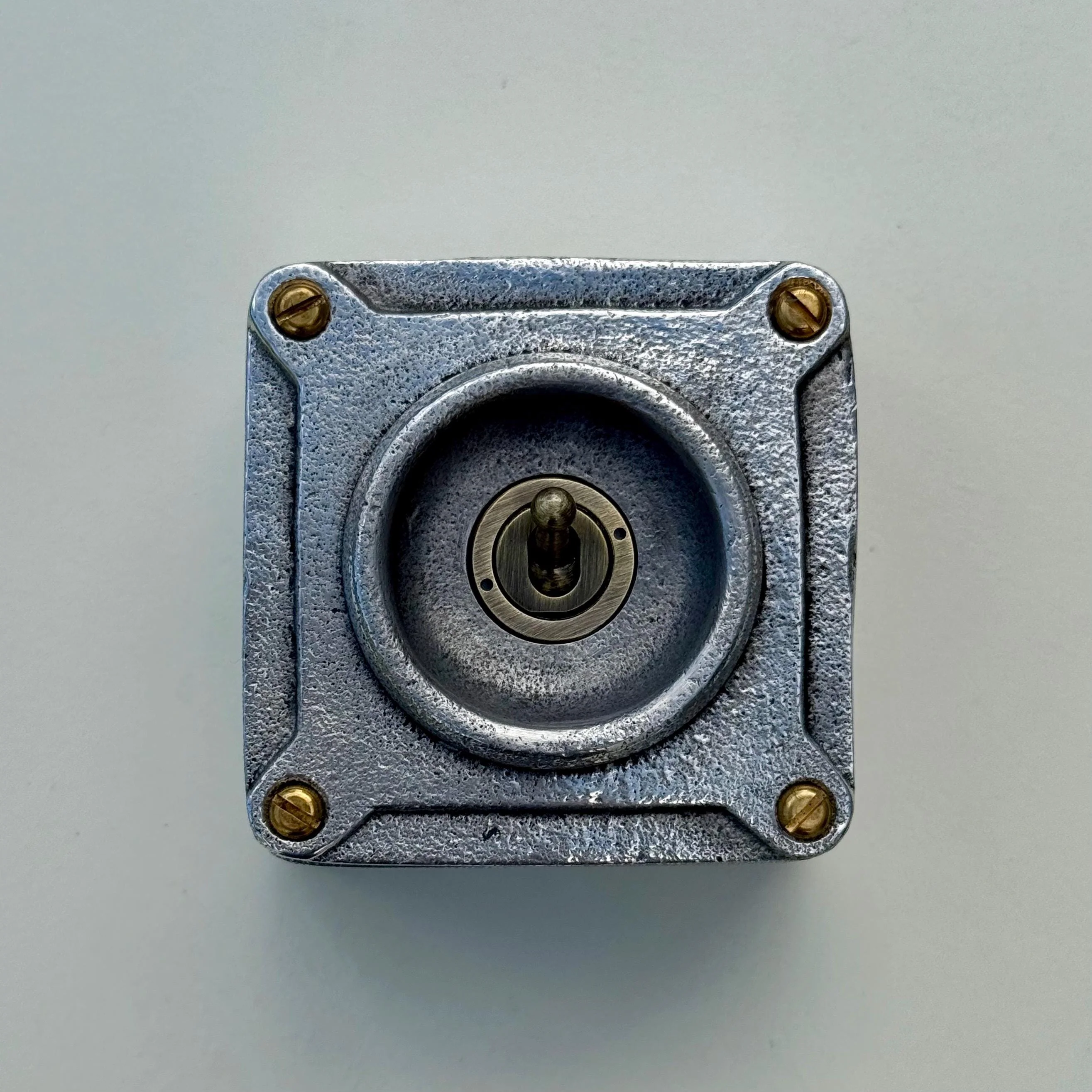 Single Gang Solid Metal Conduit Toggle Light Switch - Industrial Vintage Crabtree - Image 5