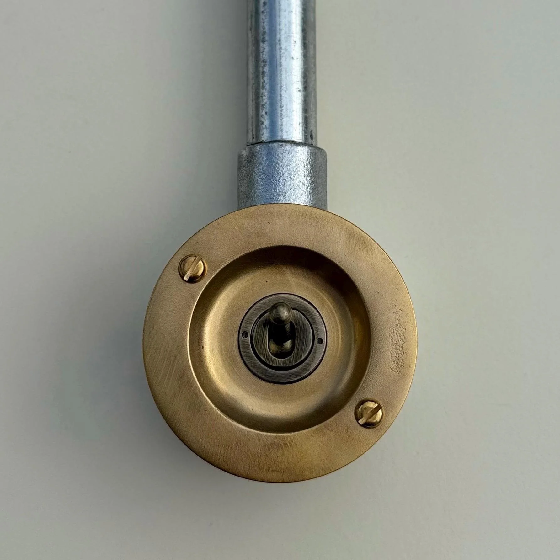 Single Gang Solid Raw Brass Cast Conduit Metal Light Switch Industrial 2 Way - Image 2