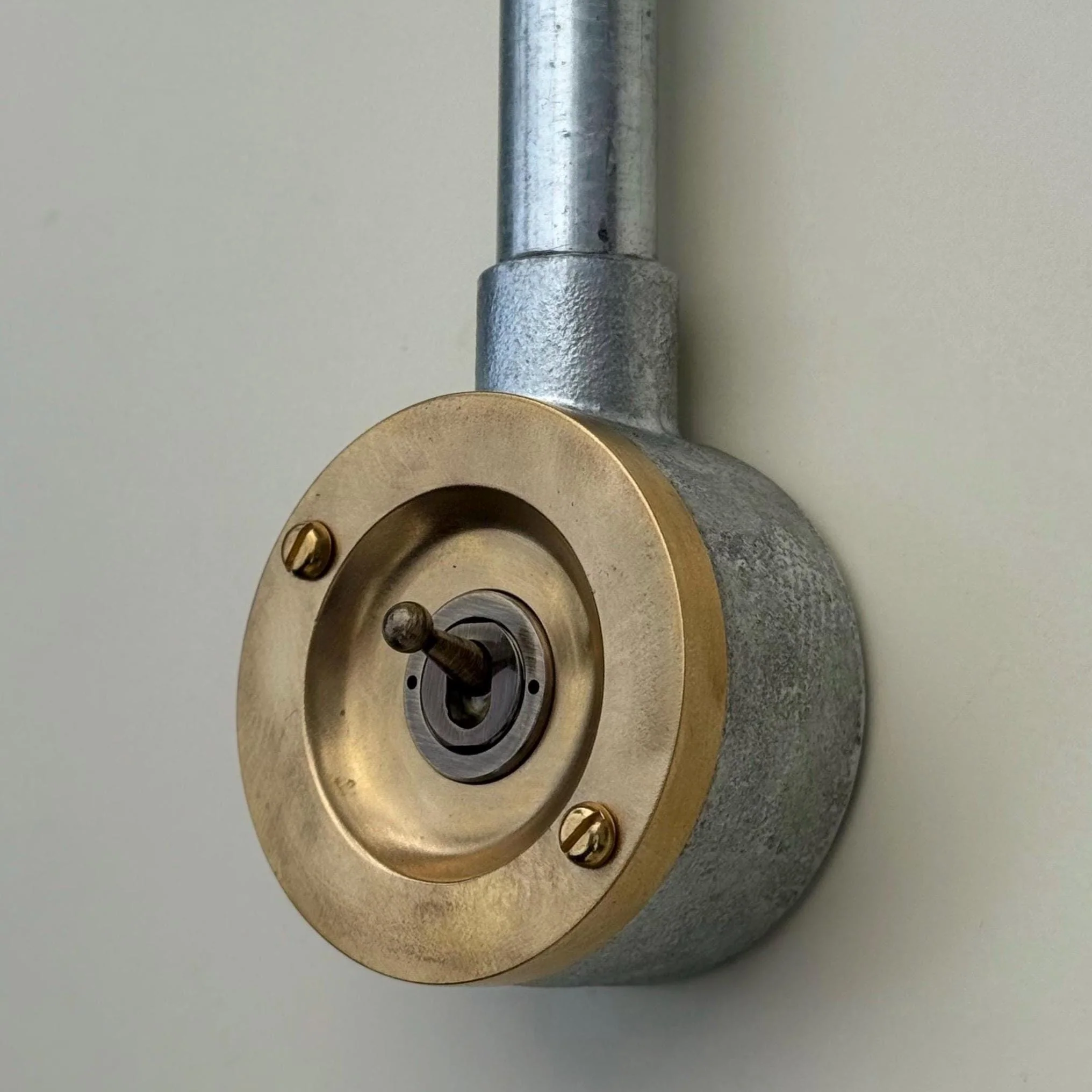 Single Gang Solid Raw Brass Cast Conduit Metal Light Switch Industrial 2 Way - Image 4