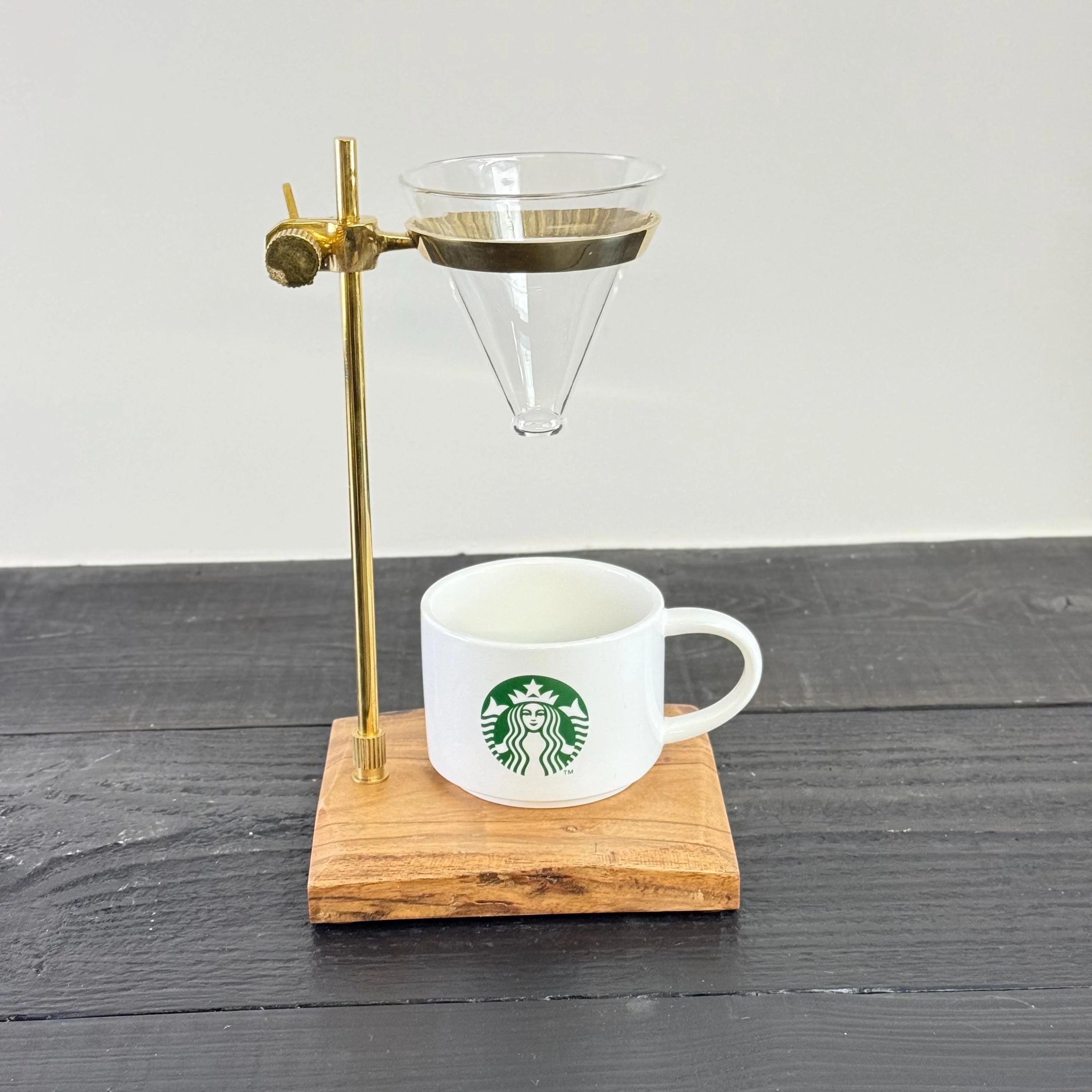 Slow Drip Coffee Brewer Pourer | Pour Over Drip Gourmet Kitchen Station Stand With Funnel & Filters | Glass Holder - Image 6
