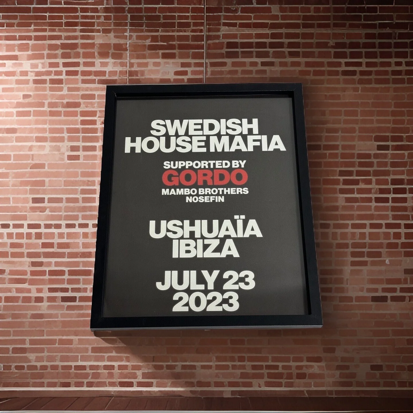 Swedish House Mafia ~ Genuine Ushuaia Ibiza Framed Dj Artwork | Hi Ibiza | Luxury Black Frame - Image 6