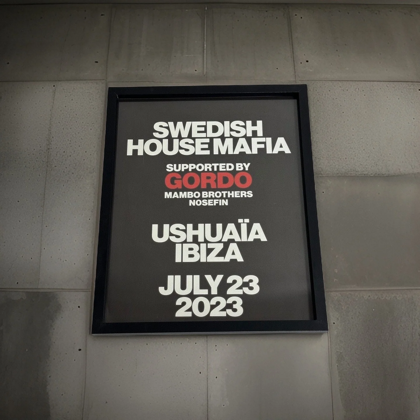 Swedish House Mafia ~ Genuine Ushuaia Ibiza Framed Dj Artwork | Hi Ibiza | Luxury Black Frame - Image 7