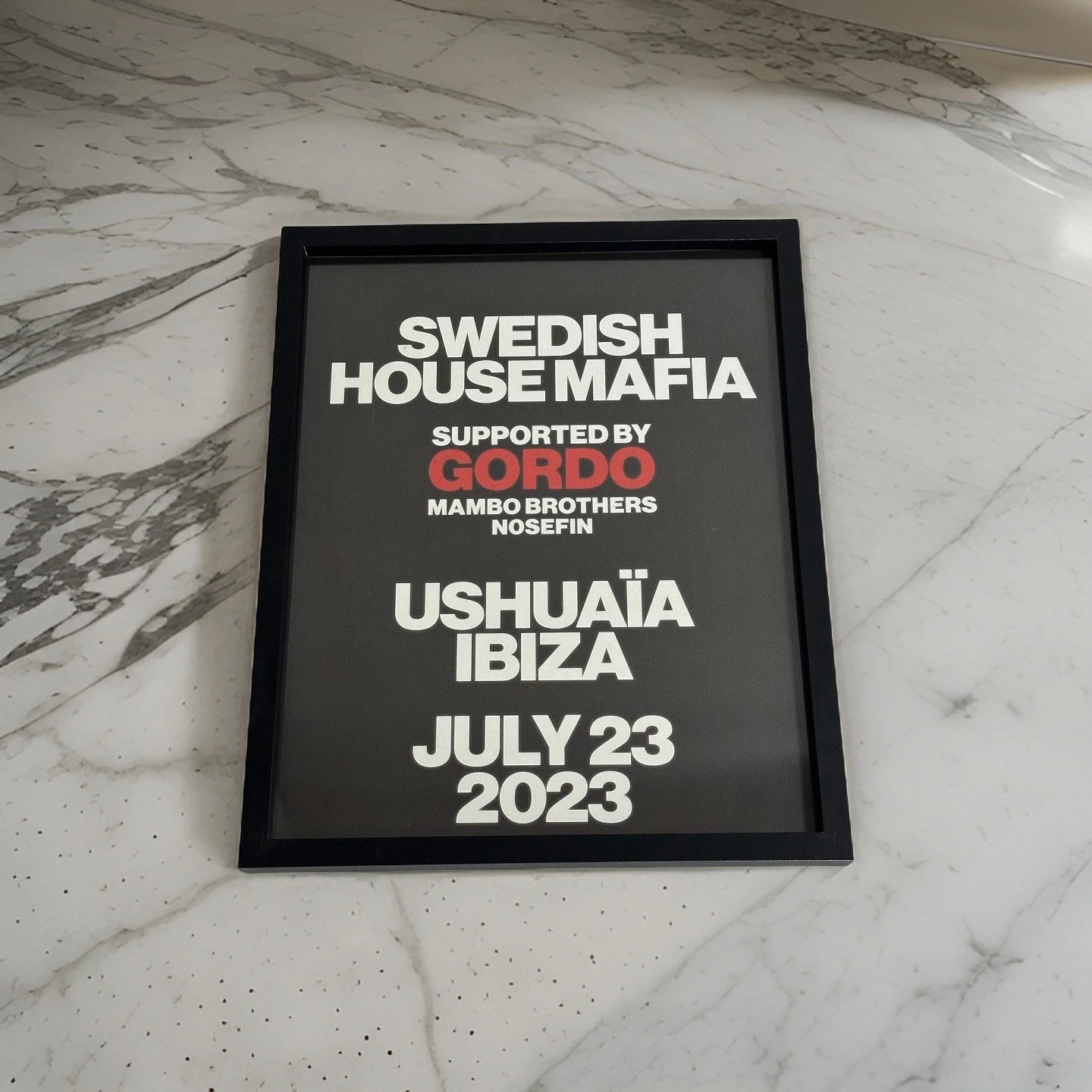 Swedish House Mafia ~ Genuine Ushuaia Ibiza Framed Dj Artwork | Hi Ibiza | Luxury Black Frame - Image 8