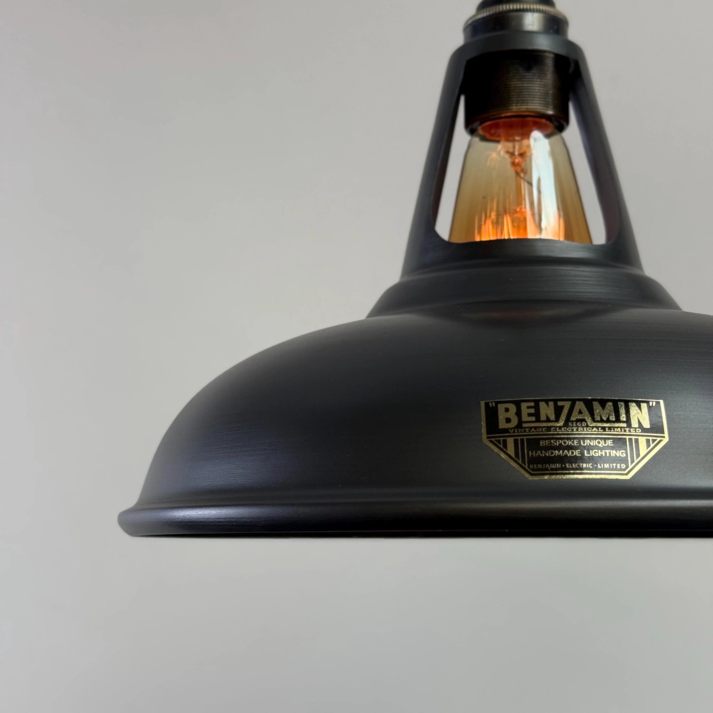 Cawston - Pewter Grey Slotted Lampshade Pendant Set Light - 11 Inch - Image 5