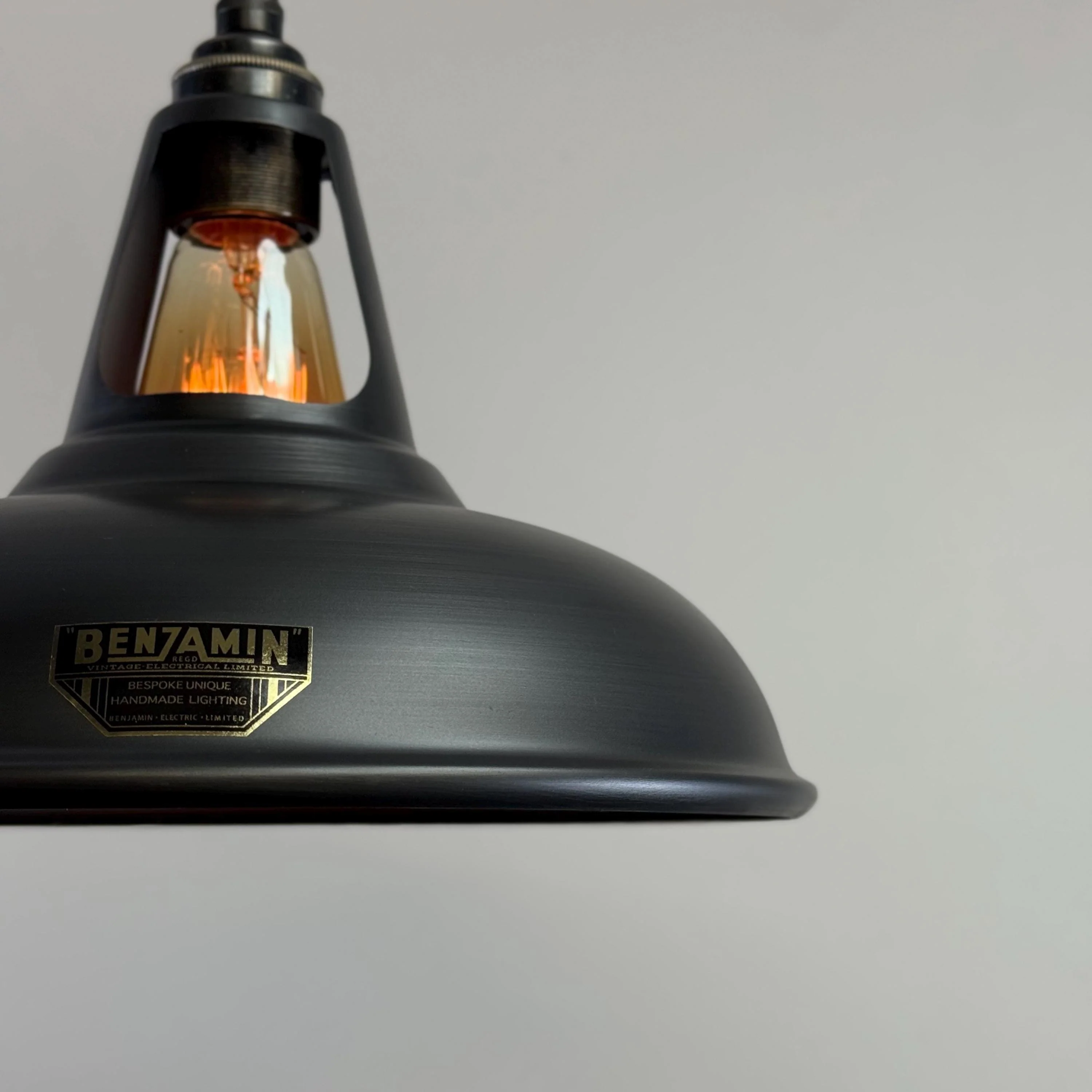 Cawston - Pewter Grey Slotted Lampshade Pendant Set Light - 11 Inch - Image 7