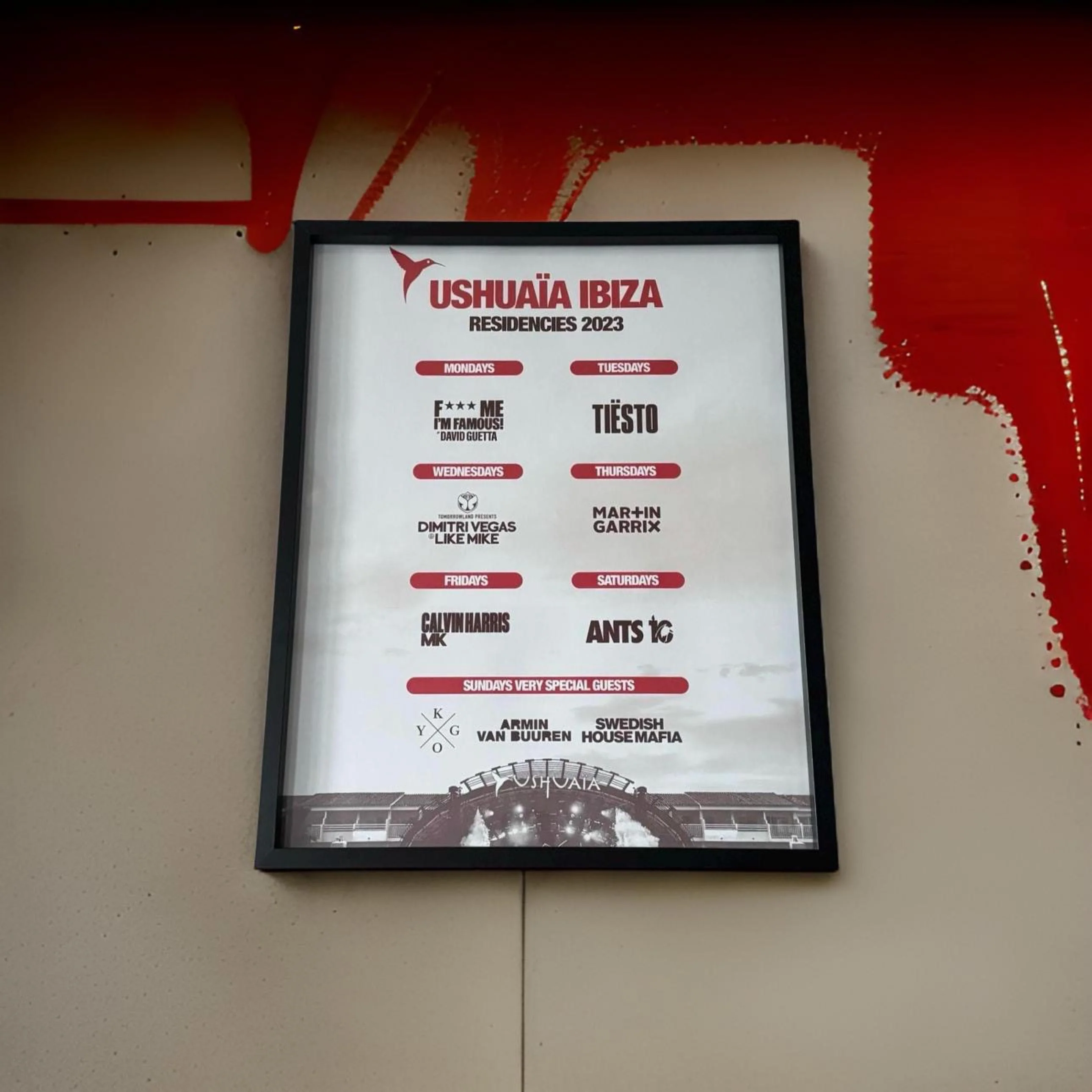 Ushuaia ~ Genuine Official Ibiza Framed Dj Artwork Travel Poster | Luxury Black Frame - Image 4