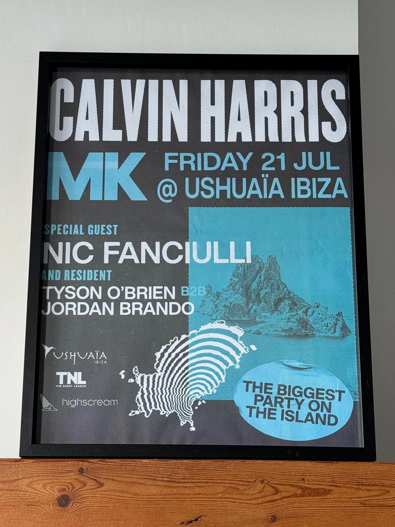 Ushuaia ~ Genuine Official Ibiza Framed Dj Artwork Travel Poster | Luxury Black Frame - Image 7