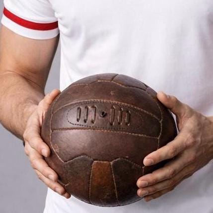 Luxury Vintage Leather Football ~ Decorative Size 5 Ball - Image 4