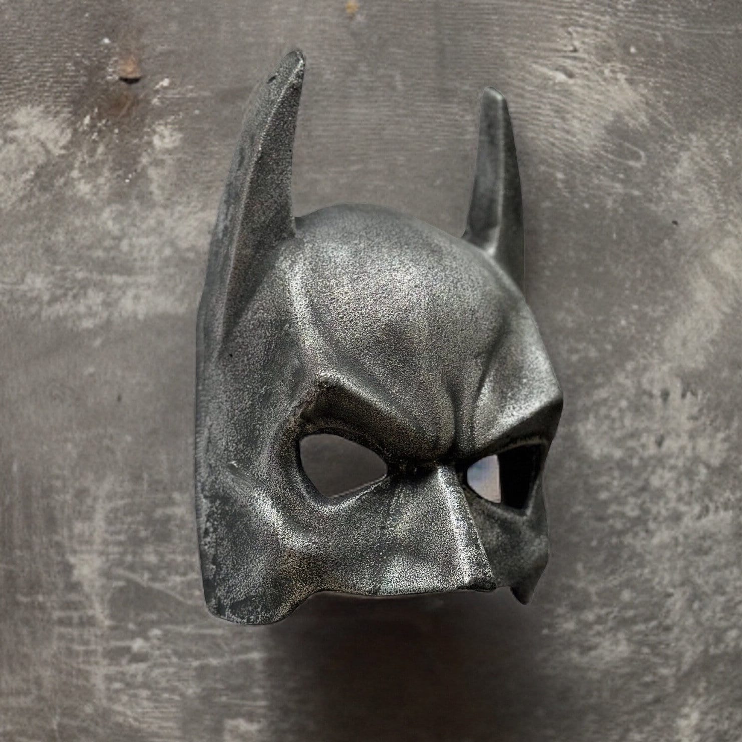 Wall Mount Solid Cast Iron Batman Superhero Knight Mask Dark Black Finish - Image 3