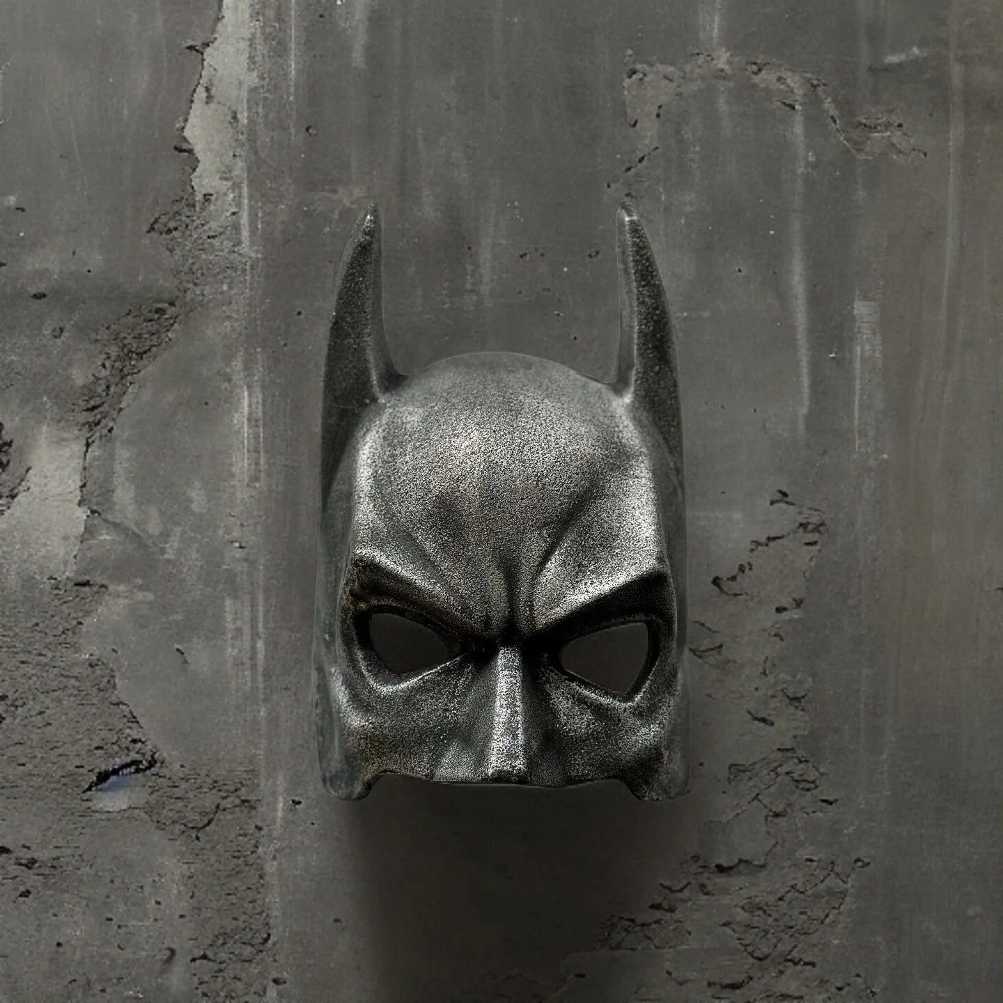 Wall Mount Solid Cast Iron Batman Superhero Knight Mask Dark Black Finish - Image 5
