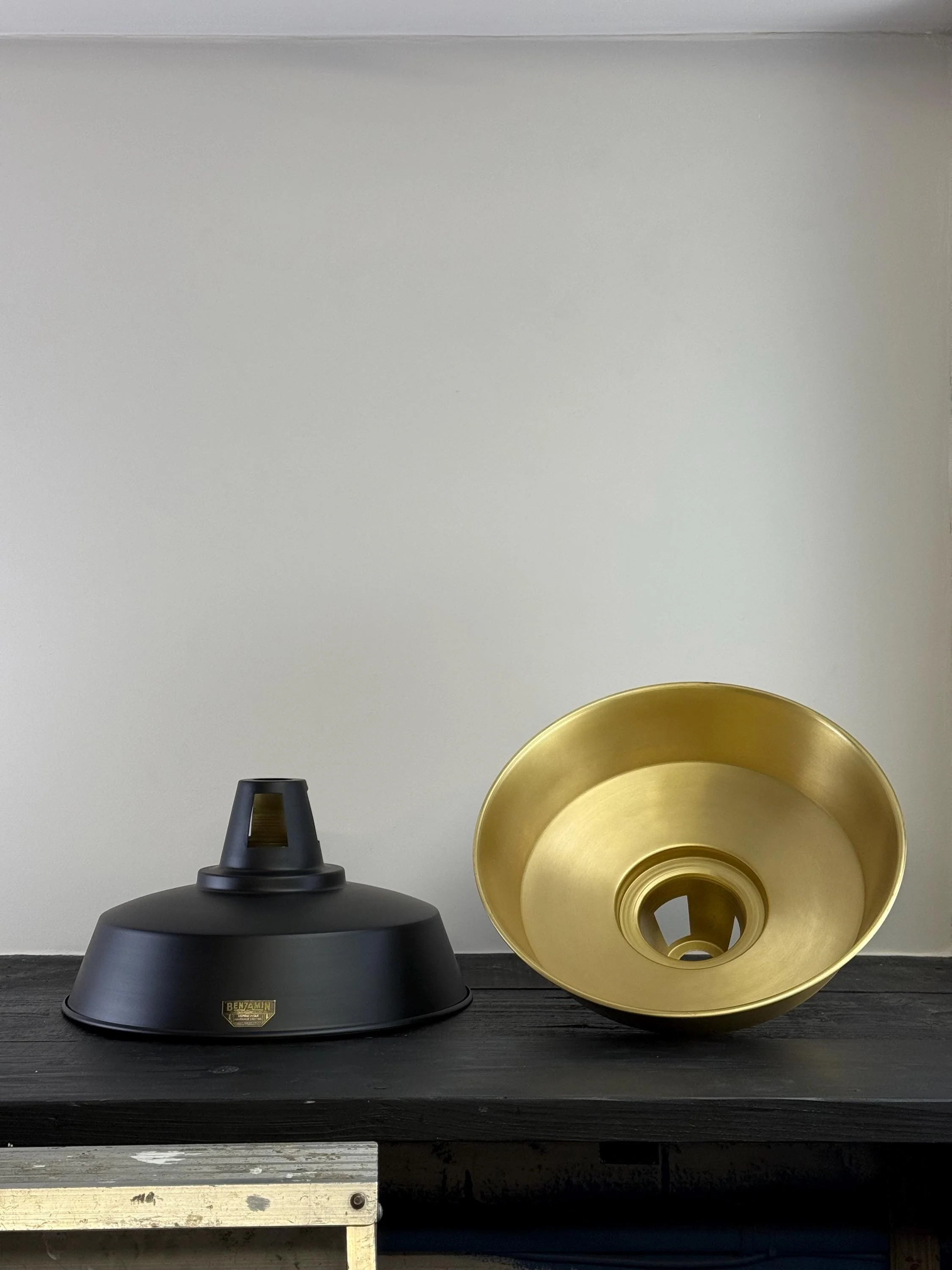 Wolferton XL ~ Matt Black & Brass Lampshade Coolie Design Pendant Ceiling Light ~ 15.5 Inch - Image 9