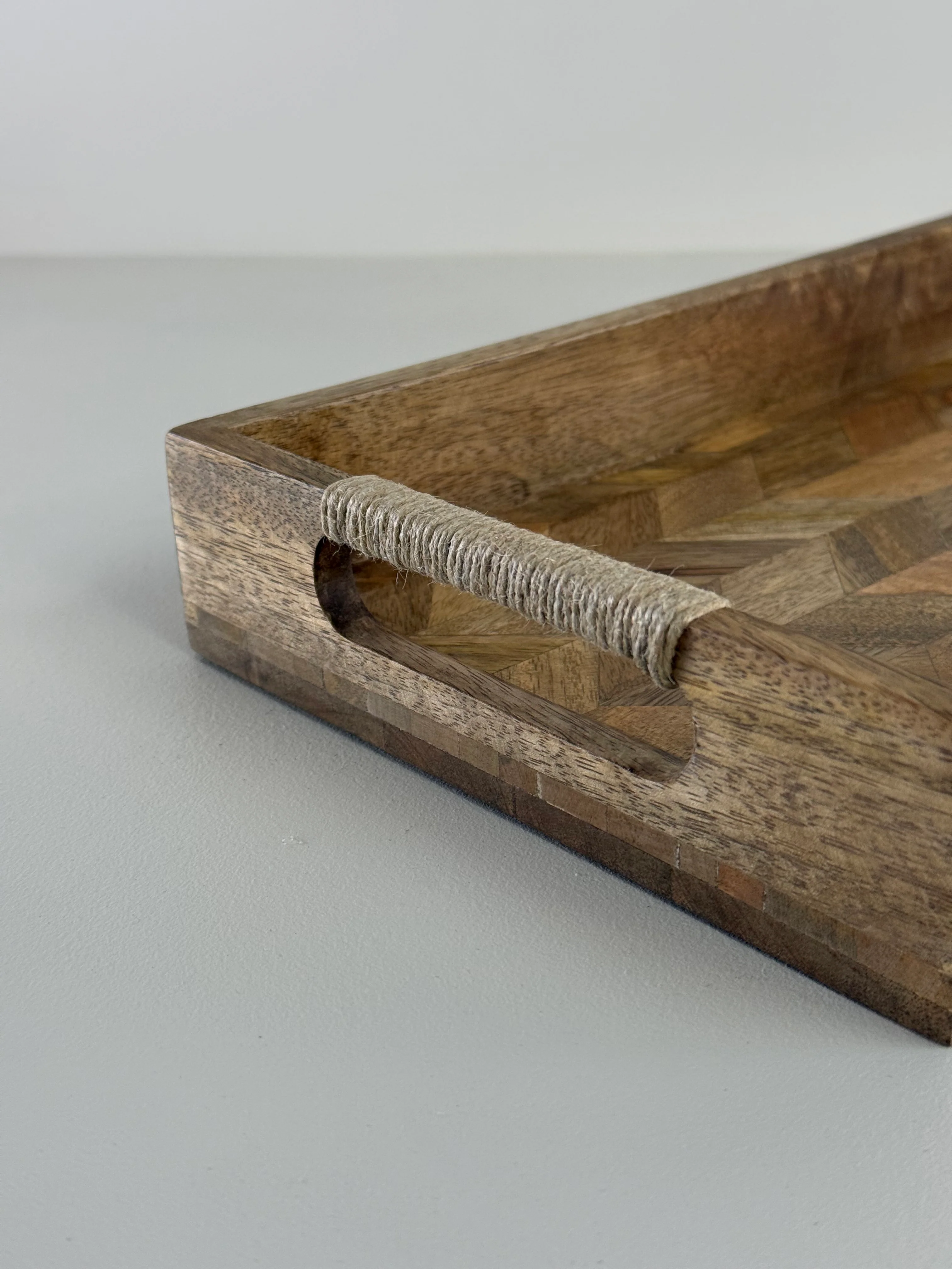 Moët & Chandon Champagne Medium Serving Tray Natural Wooden Patchwork - Image 3