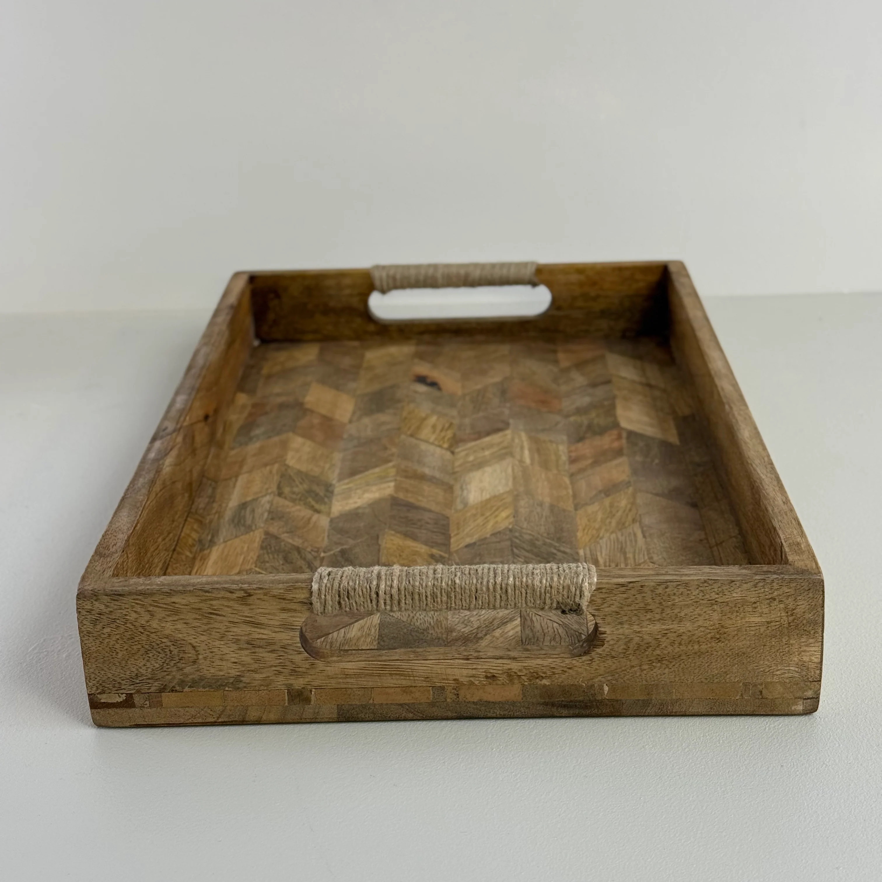 Moët & Chandon Champagne Butlers Wooden Serving Trays Natural Patchwork - Image 5