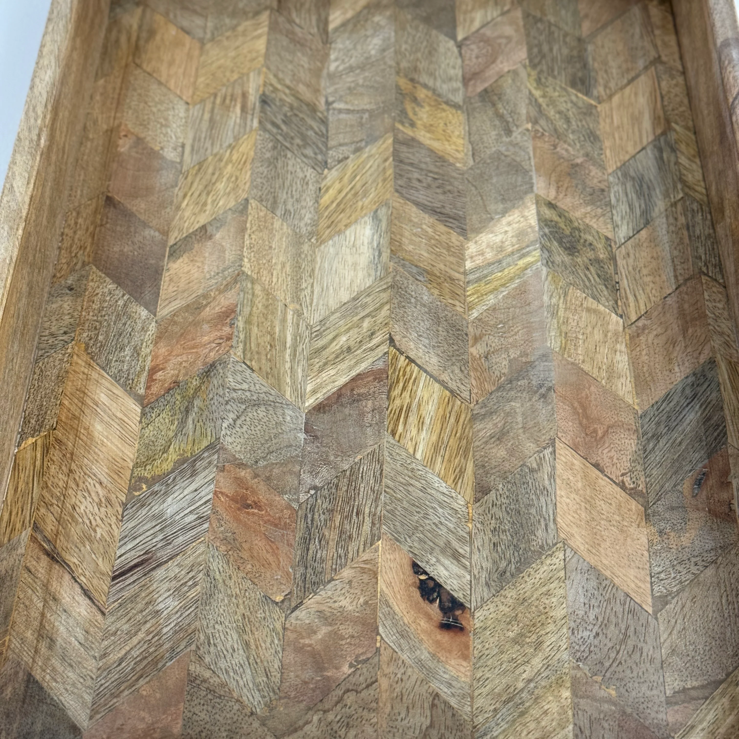 Moët & Chandon Champagne Butlers Wooden Serving Trays Natural Patchwork - Image 6