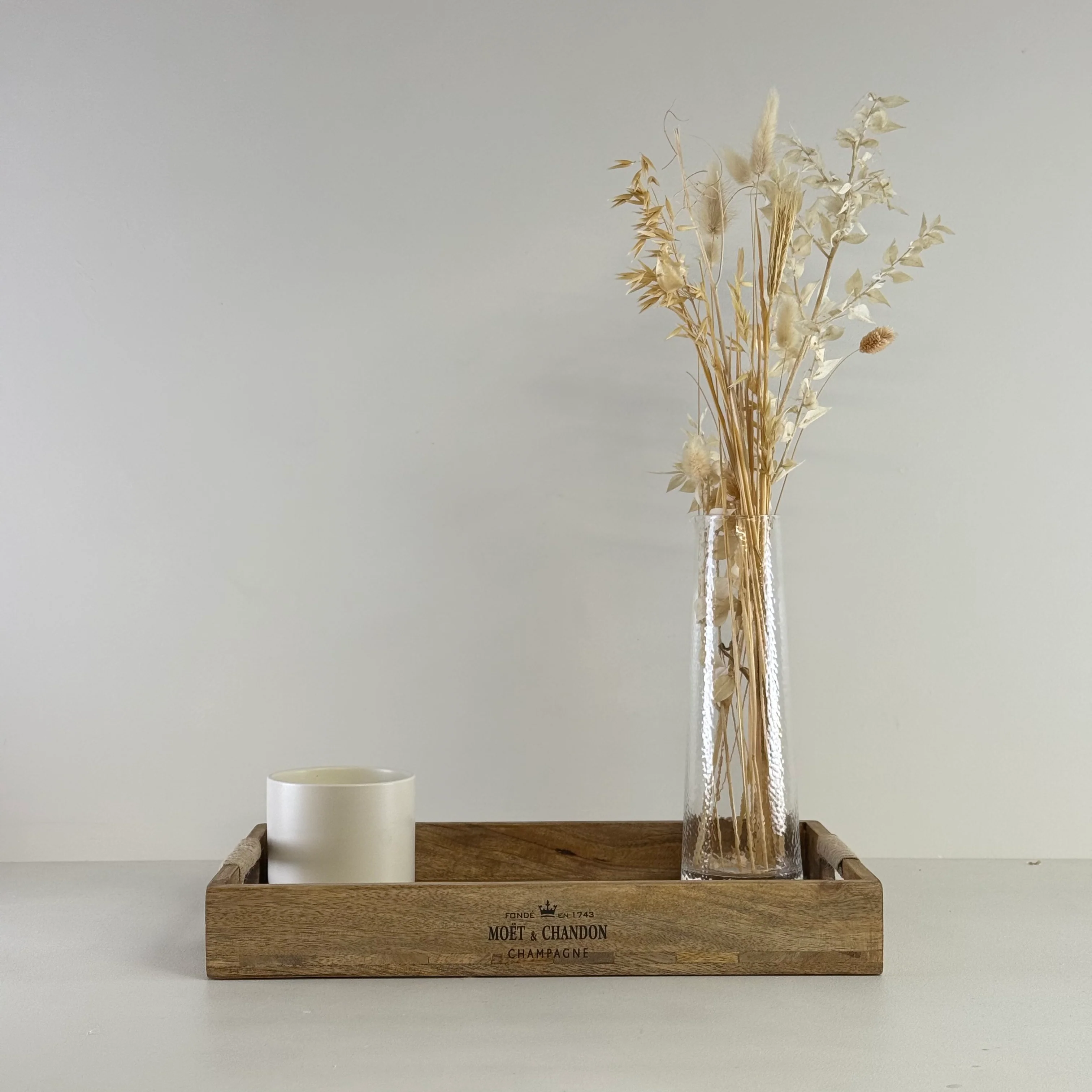 Moët & Chandon Champagne Butlers Wooden Serving Trays Natural Patchwork - Image 8