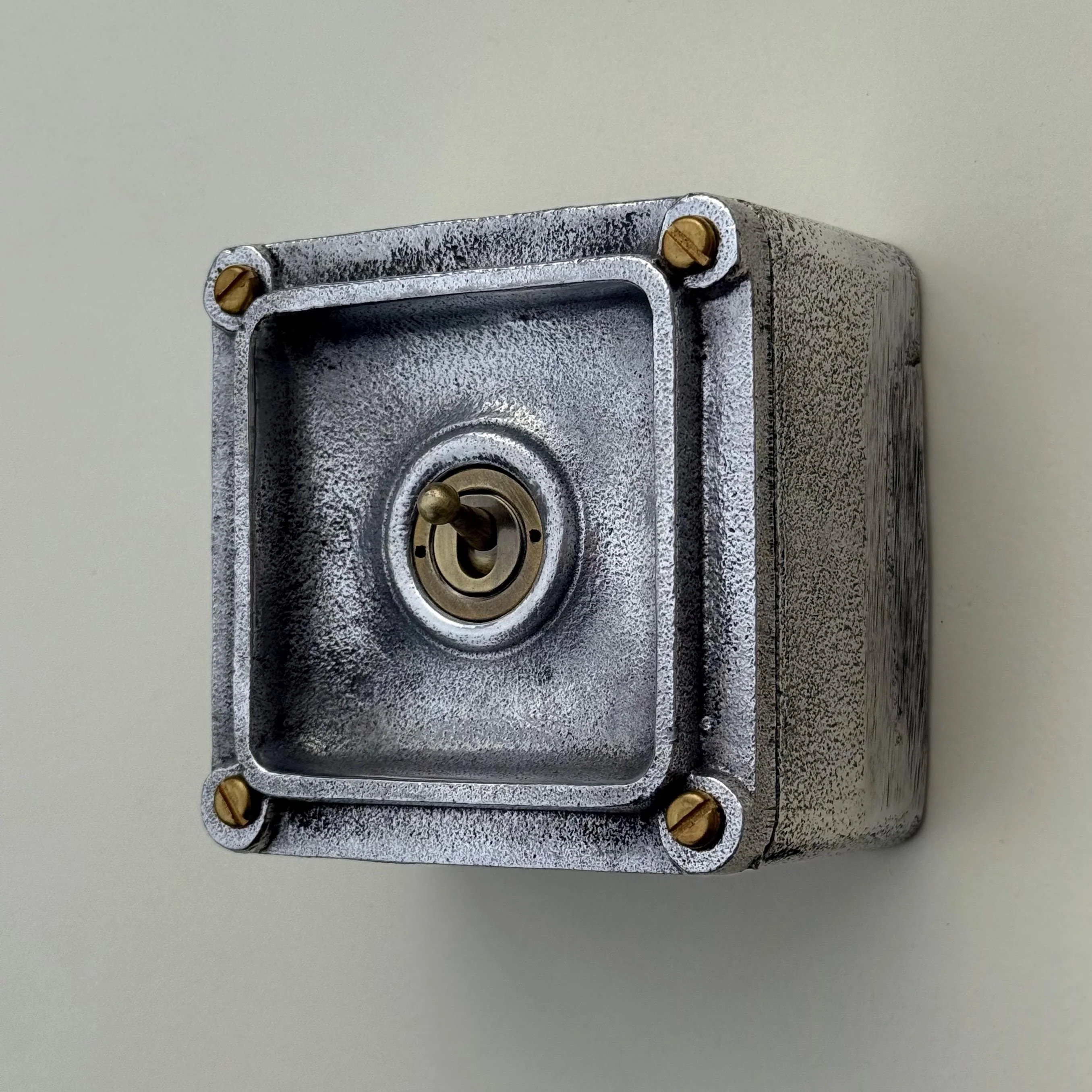 XL Single Gang Solid Cast Metal Conduit Light Switch Industrial 2 Way - BS EN Approved Vintage Crabtree 1950’s Style - Image 4