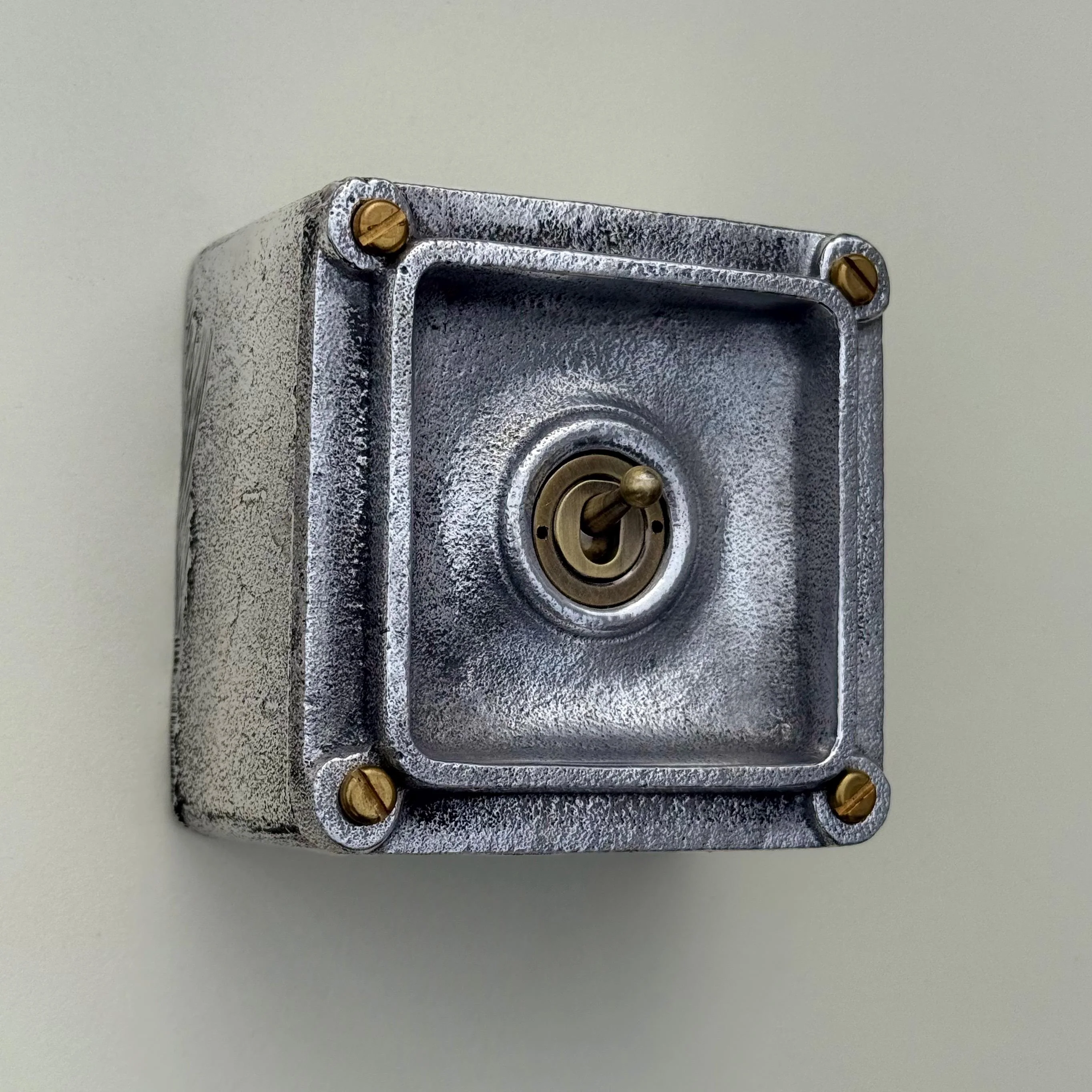 XL Single Gang Solid Cast Metal Conduit Light Switch Industrial 2 Way - BS EN Approved Vintage Crabtree 1950’s Style - Image 5