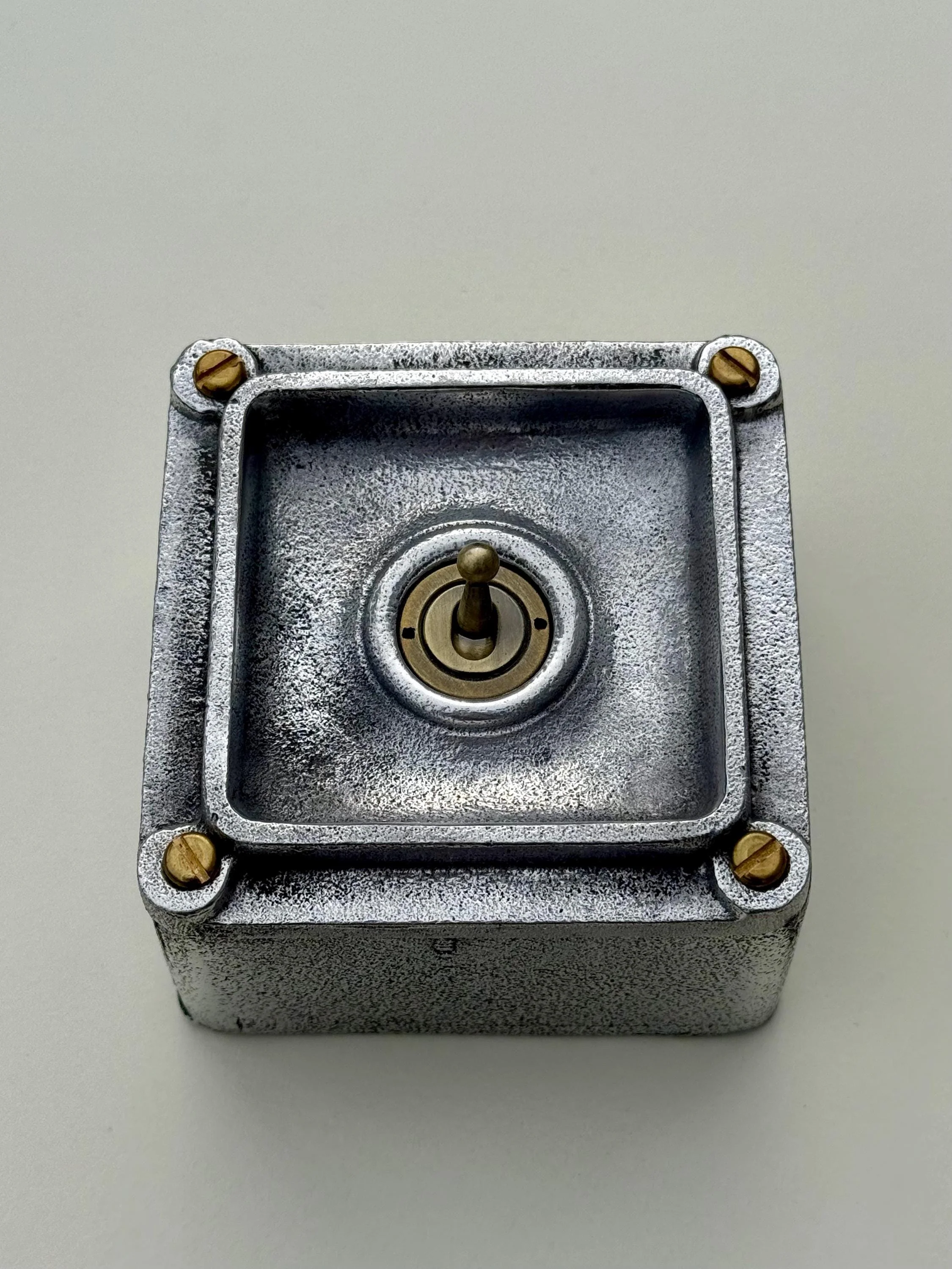 XL Single Gang Solid Cast Metal Conduit Light Switch Industrial 2 Way - BS EN Approved Vintage Crabtree 1950’s Style - Image 6