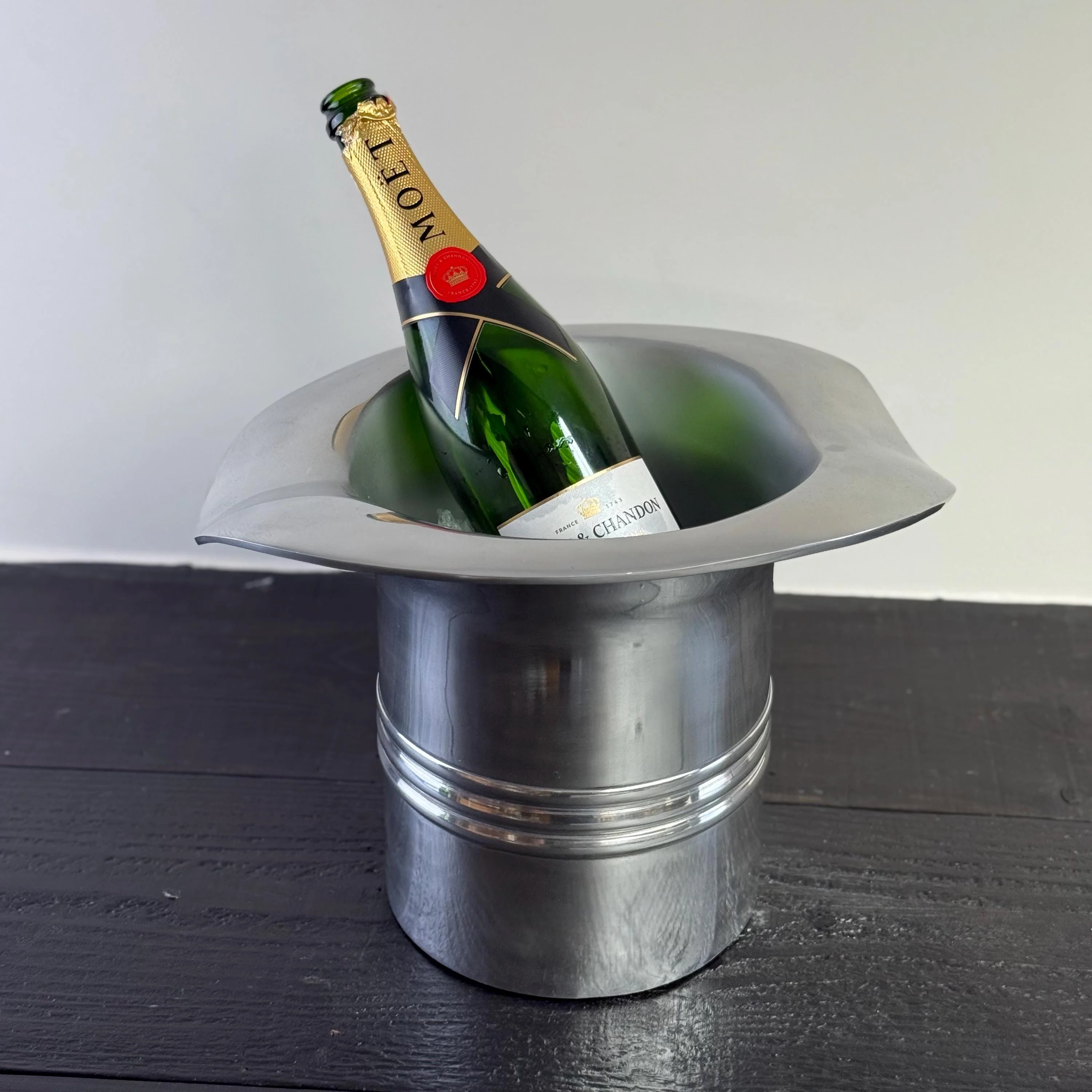 Top Hat XL ~ Solid Cast Champagne Ice Bucket - Wine Cooler Bath - Image 3